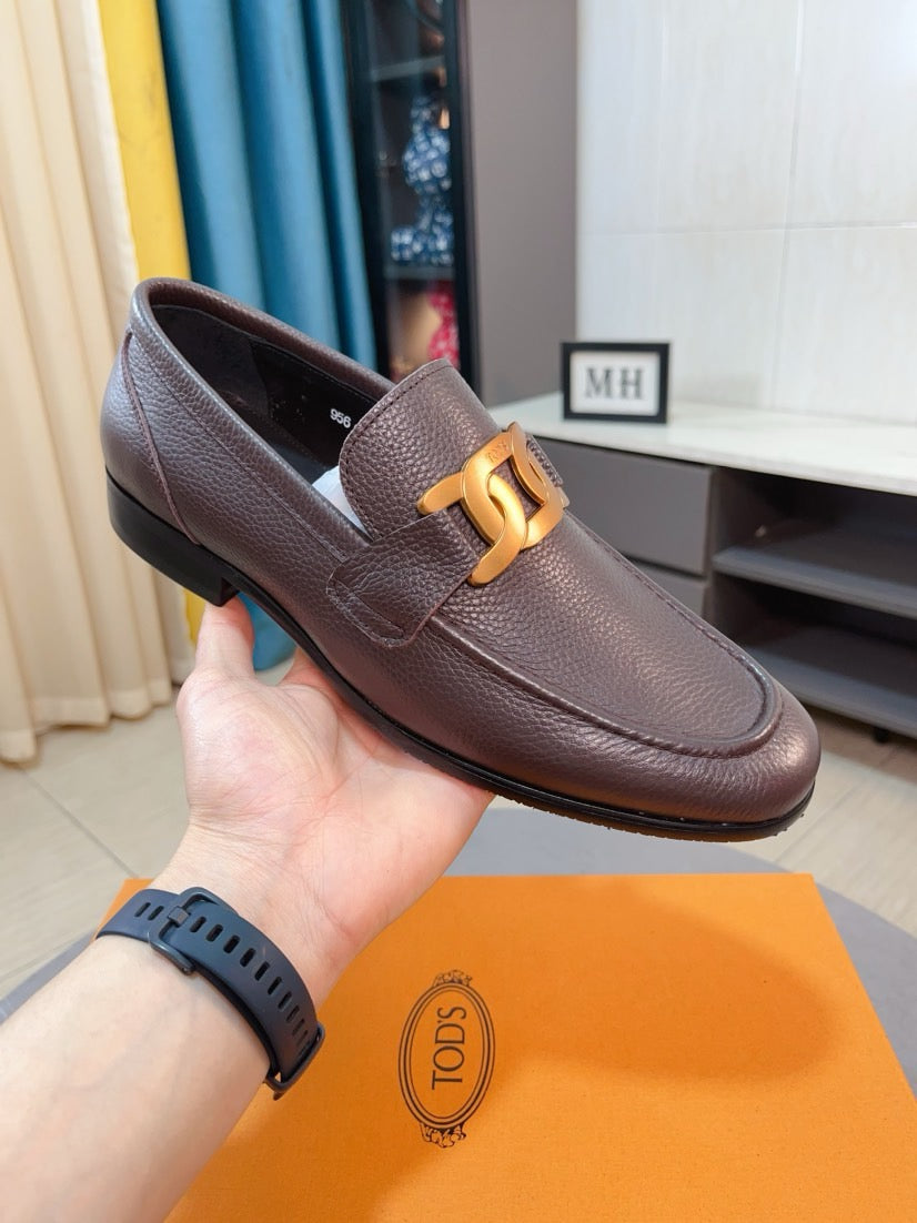 Tod's Embossed Leather Casual Loafers