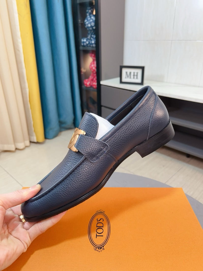 Tod's Embossed Leather Casual Loafers
