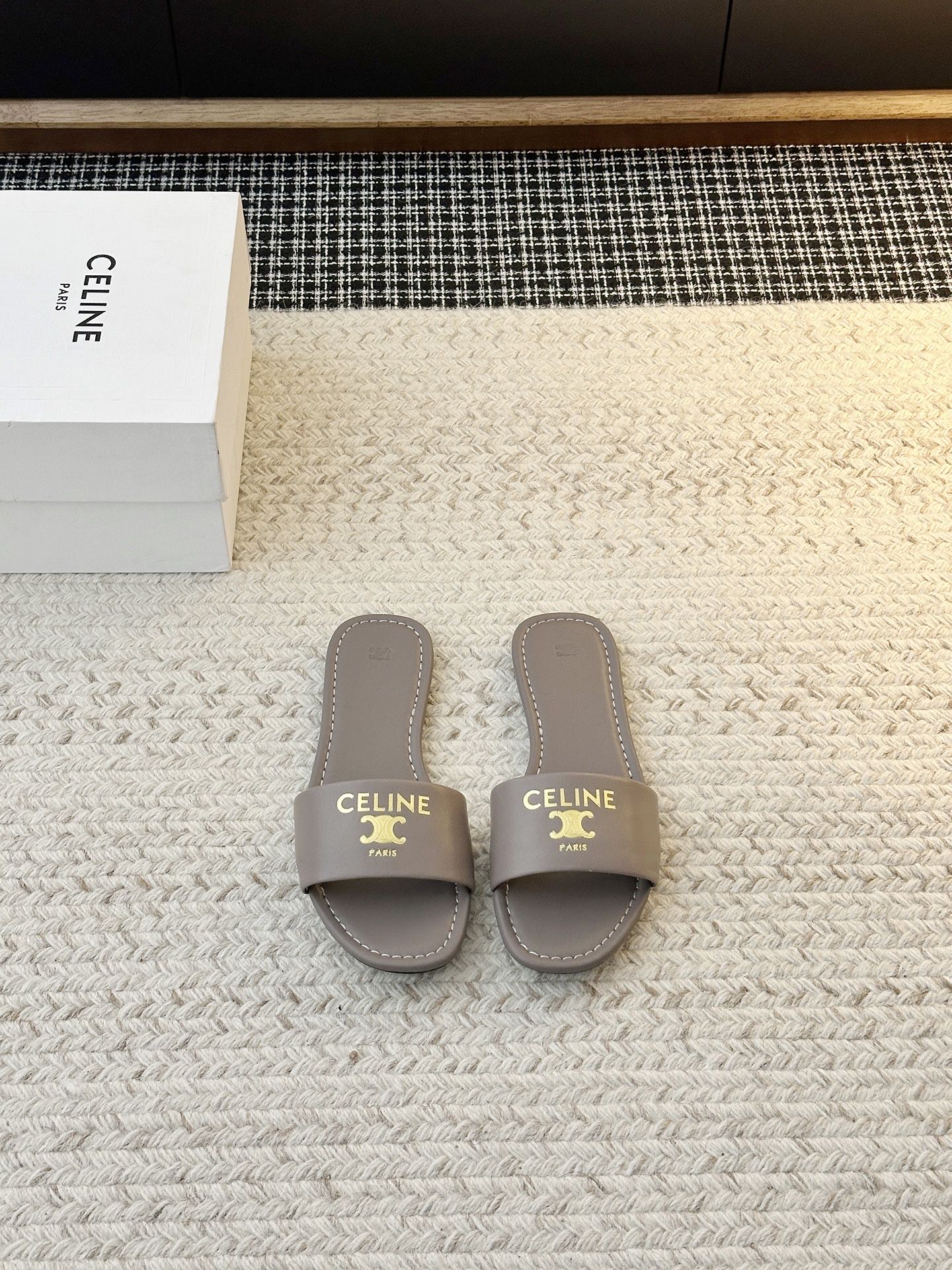 Celine Minimalist Triomphe Flat Sandals – Summer Collection