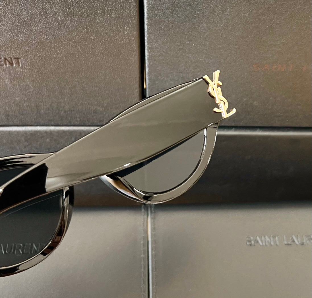 Saint Laurent YSL Gold Logo Acetate Sunglasses