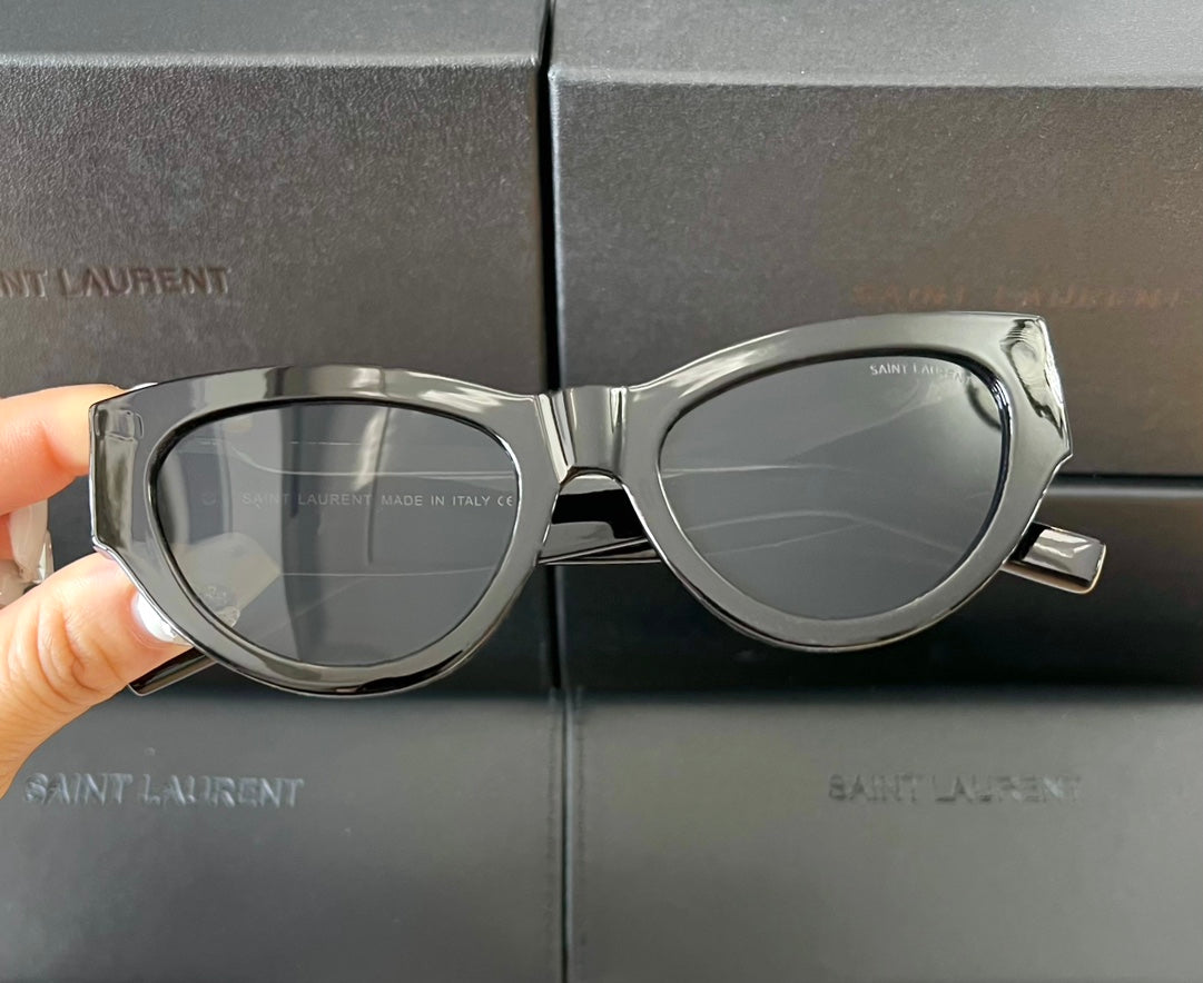Saint Laurent YSL Gold Logo Acetate Sunglasses