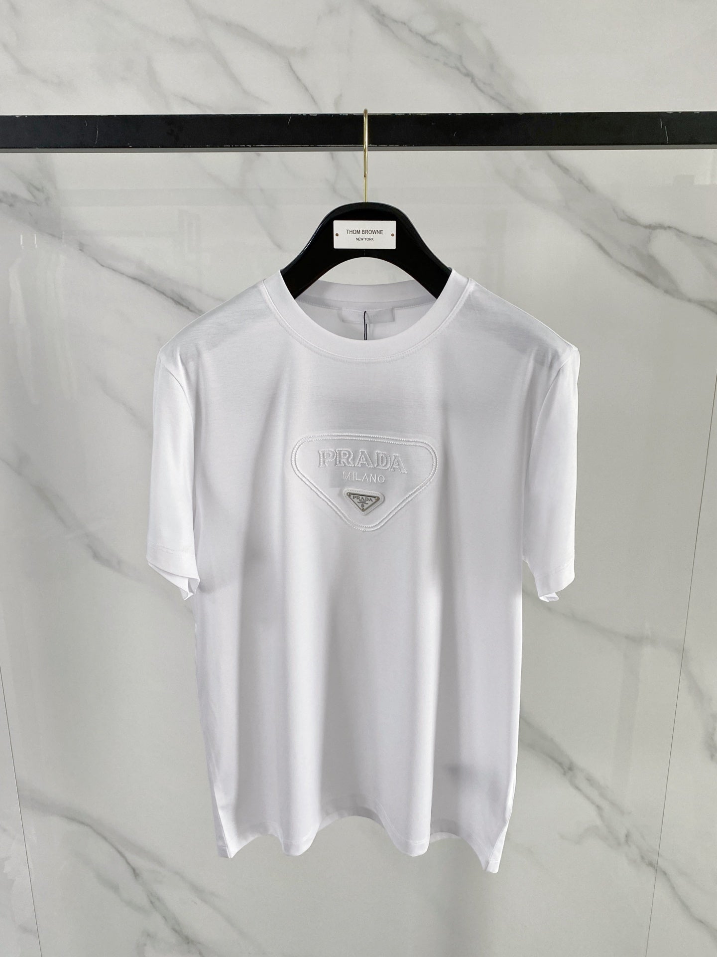 Prada Logo Mercerized Cotton T-Shirt – 2026SS