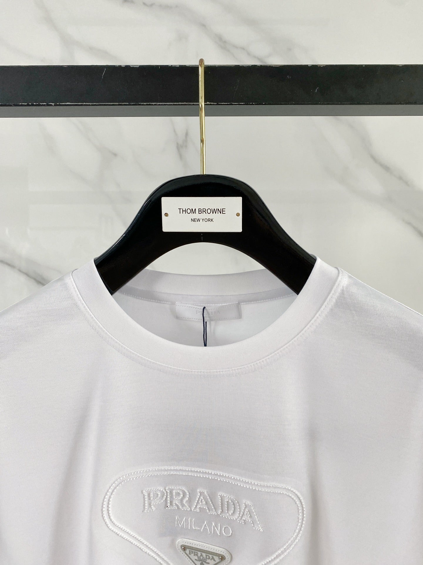 Prada Logo Mercerized Cotton T-Shirt – 2026SS