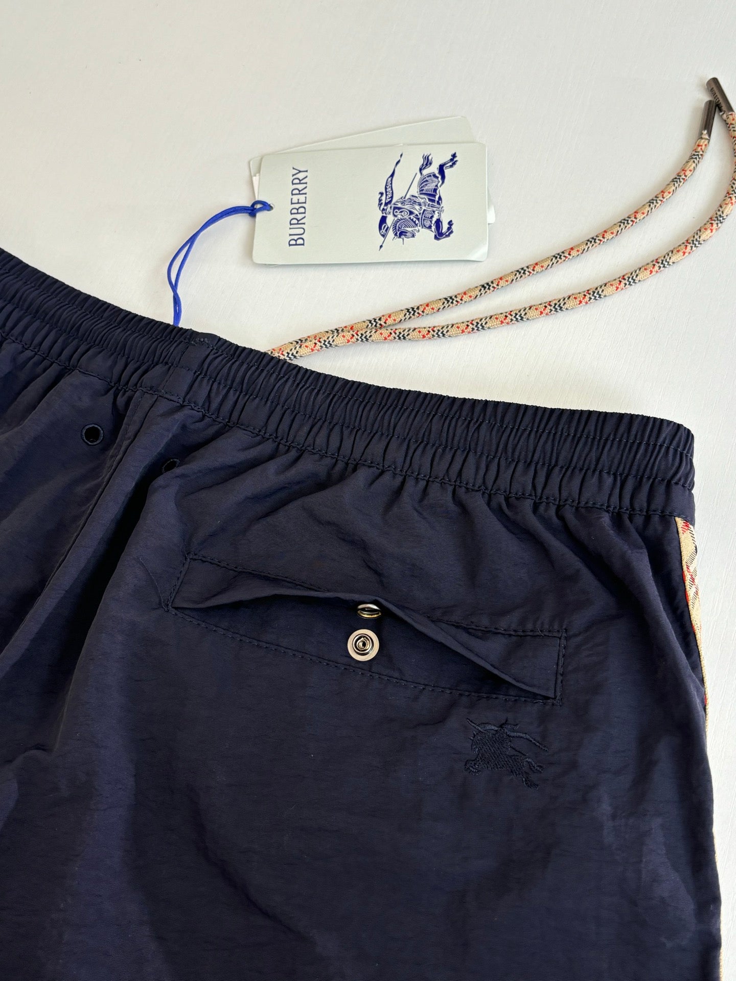 Burberry Nylon Side Check Drawstring Shorts