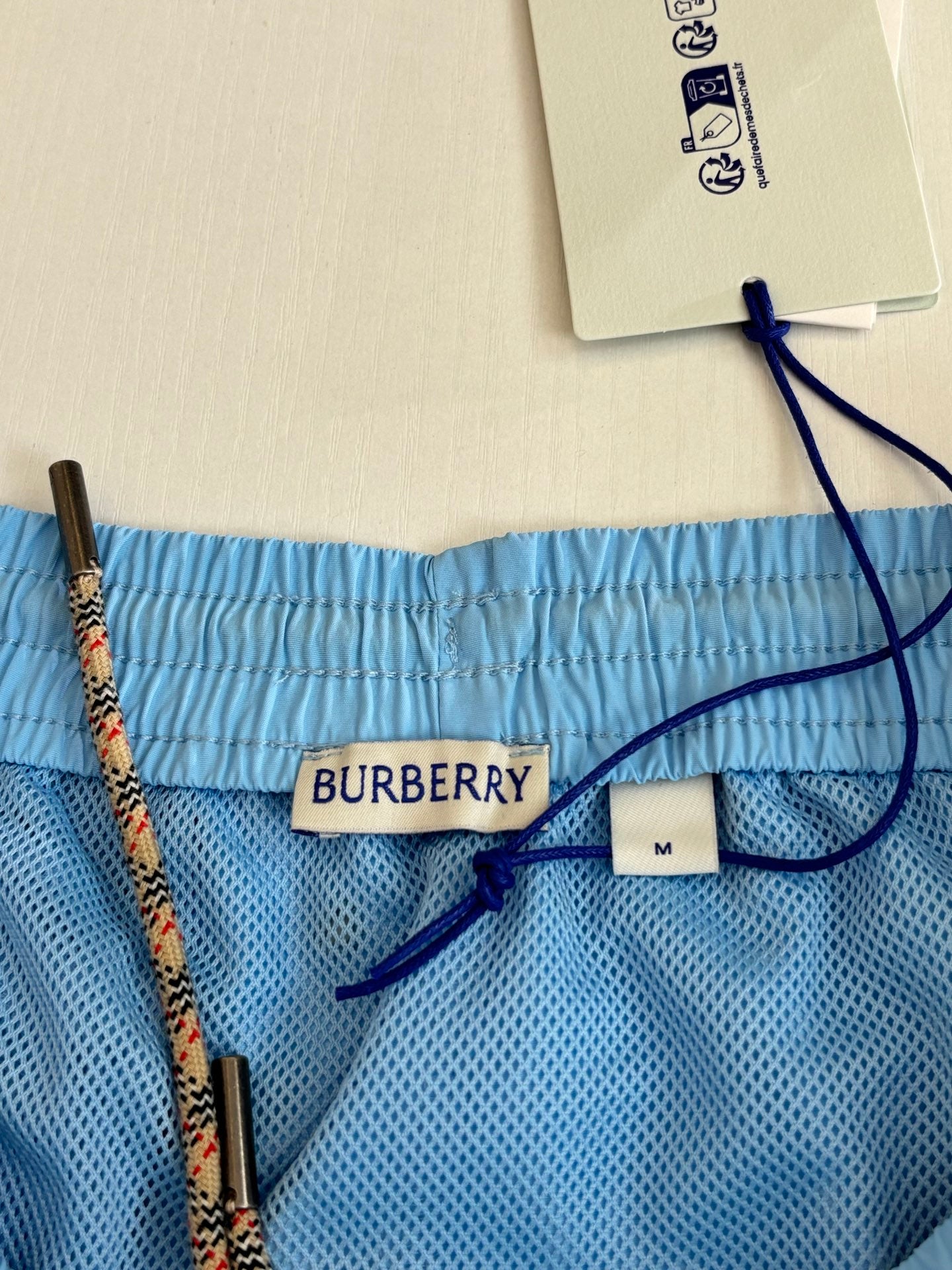Burberry Nylon Side Check Drawstring Shorts