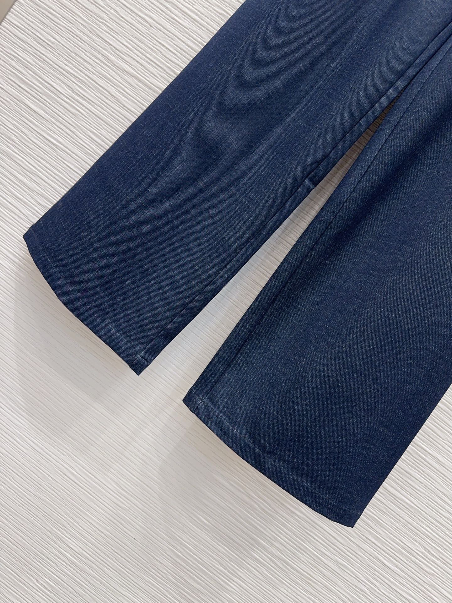 Celine Triomphe Embroidered Wide-Leg Jeans