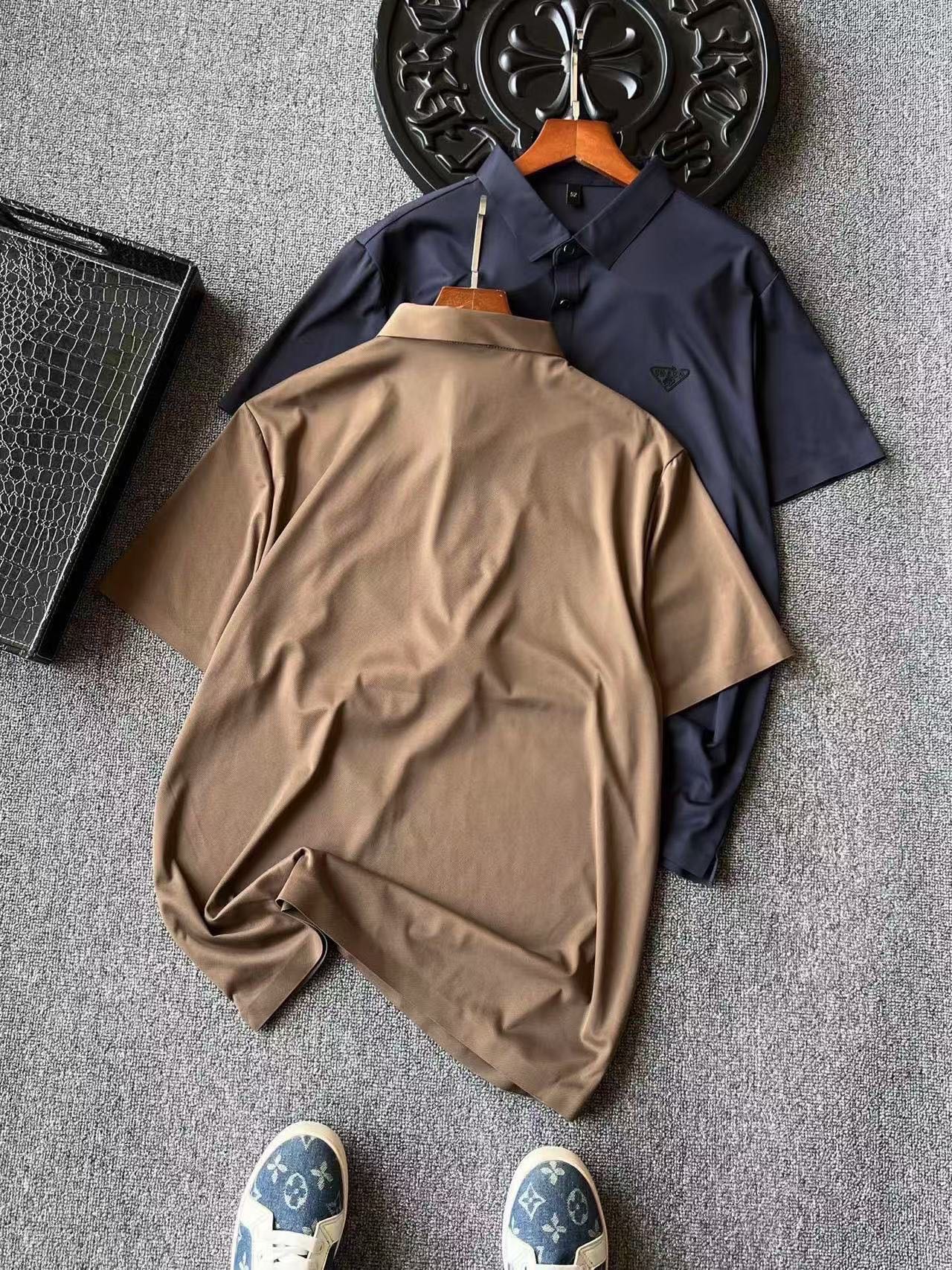 Prada Ice Oxygen Silk Seamless Polo Shirt