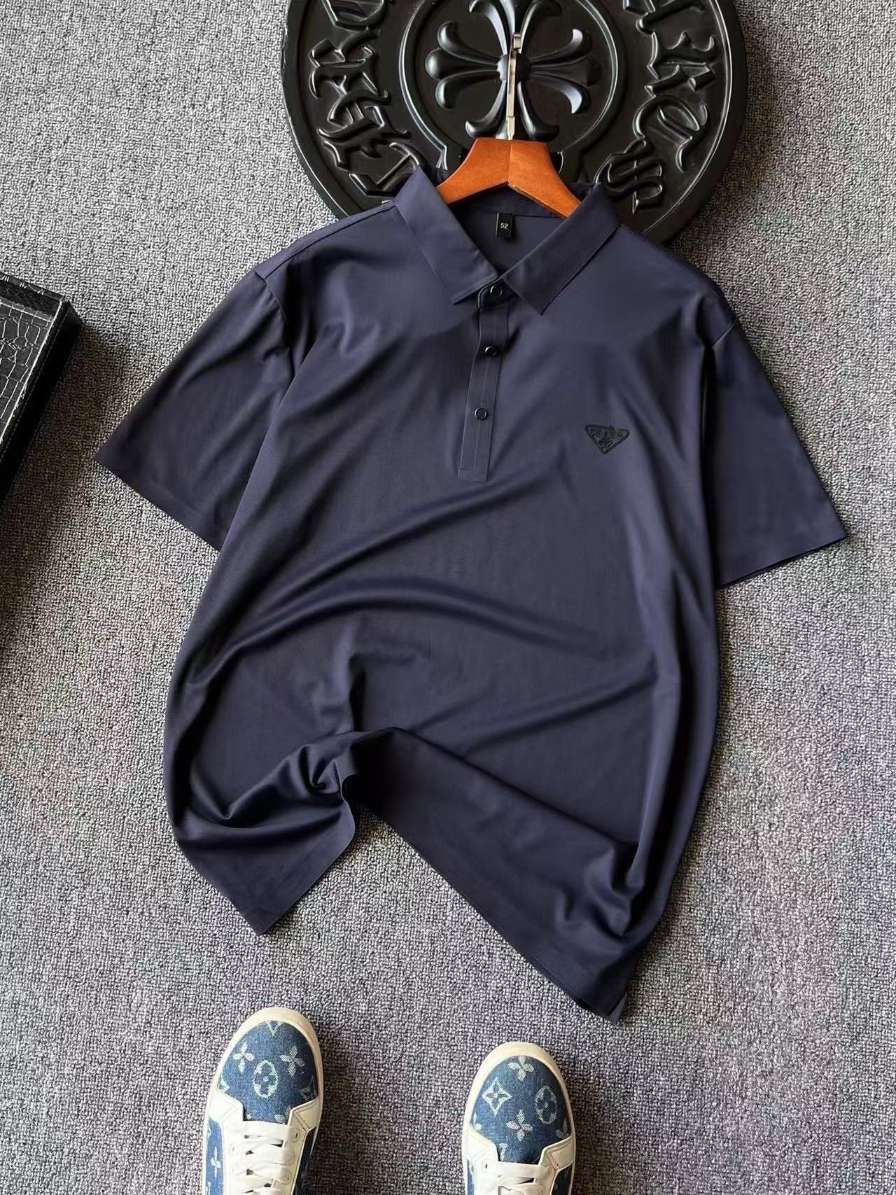 Prada Ice Oxygen Silk Seamless Polo Shirt