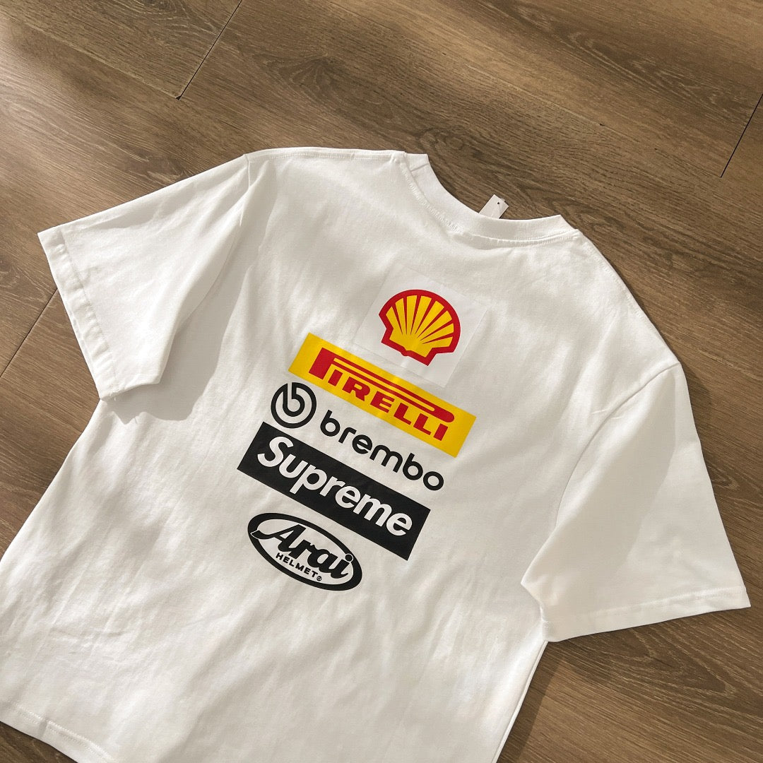 Supreme x DUCATI Logo Print Heavyweight T-Shirt