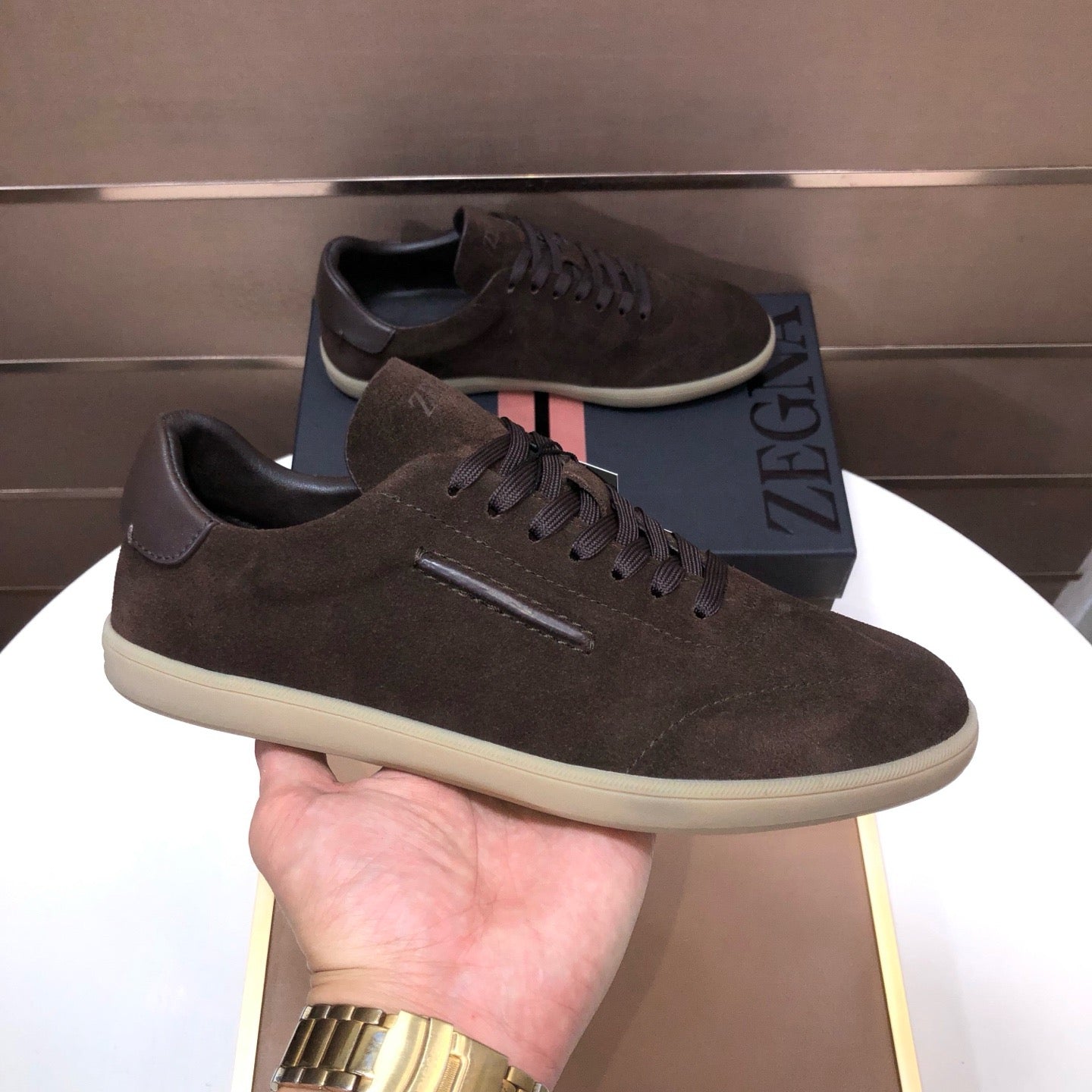 Zegna 232 Suede Sneakers