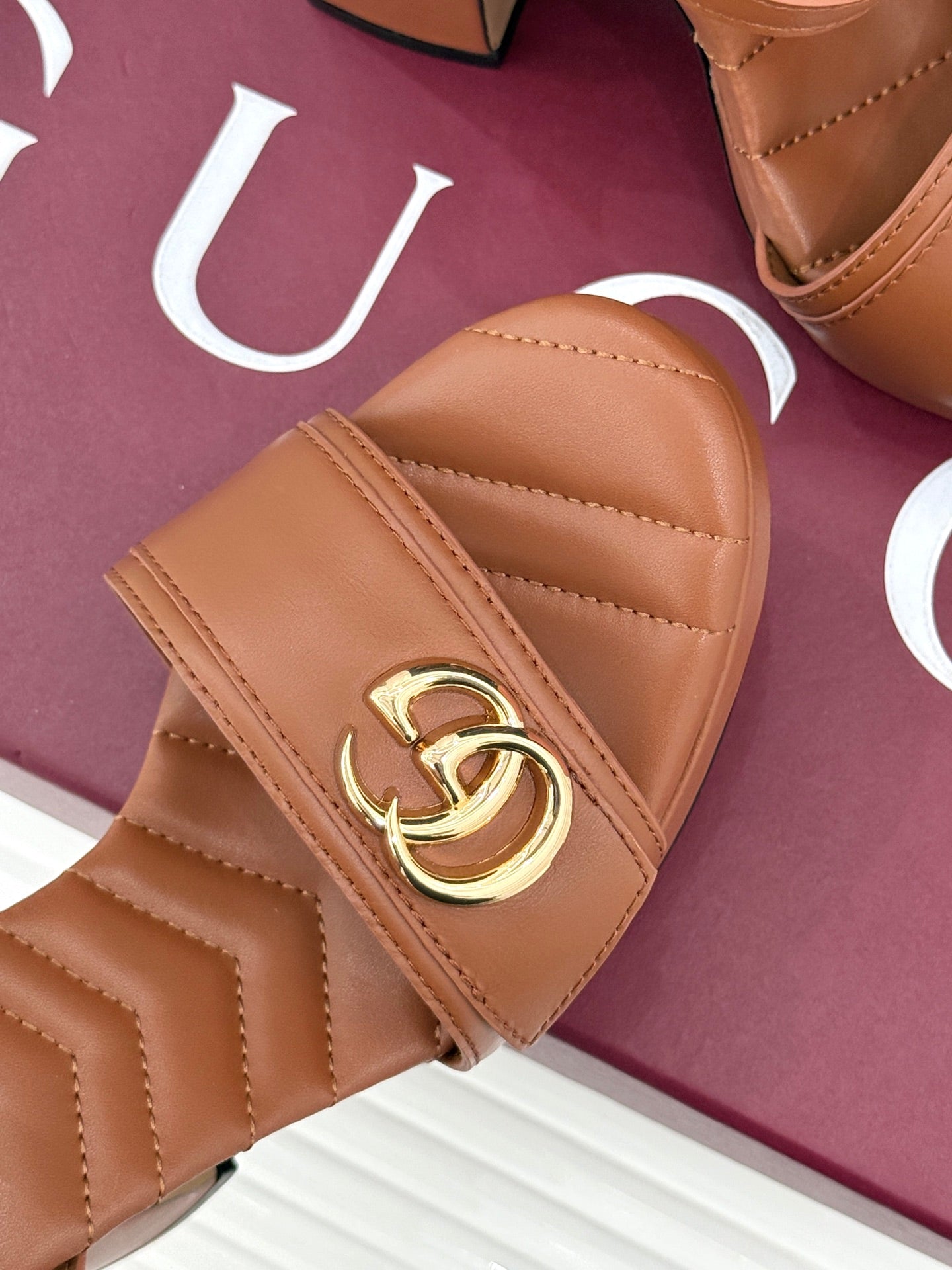 Gucci Metal Double G Platform Heeled Sandals – 26WF