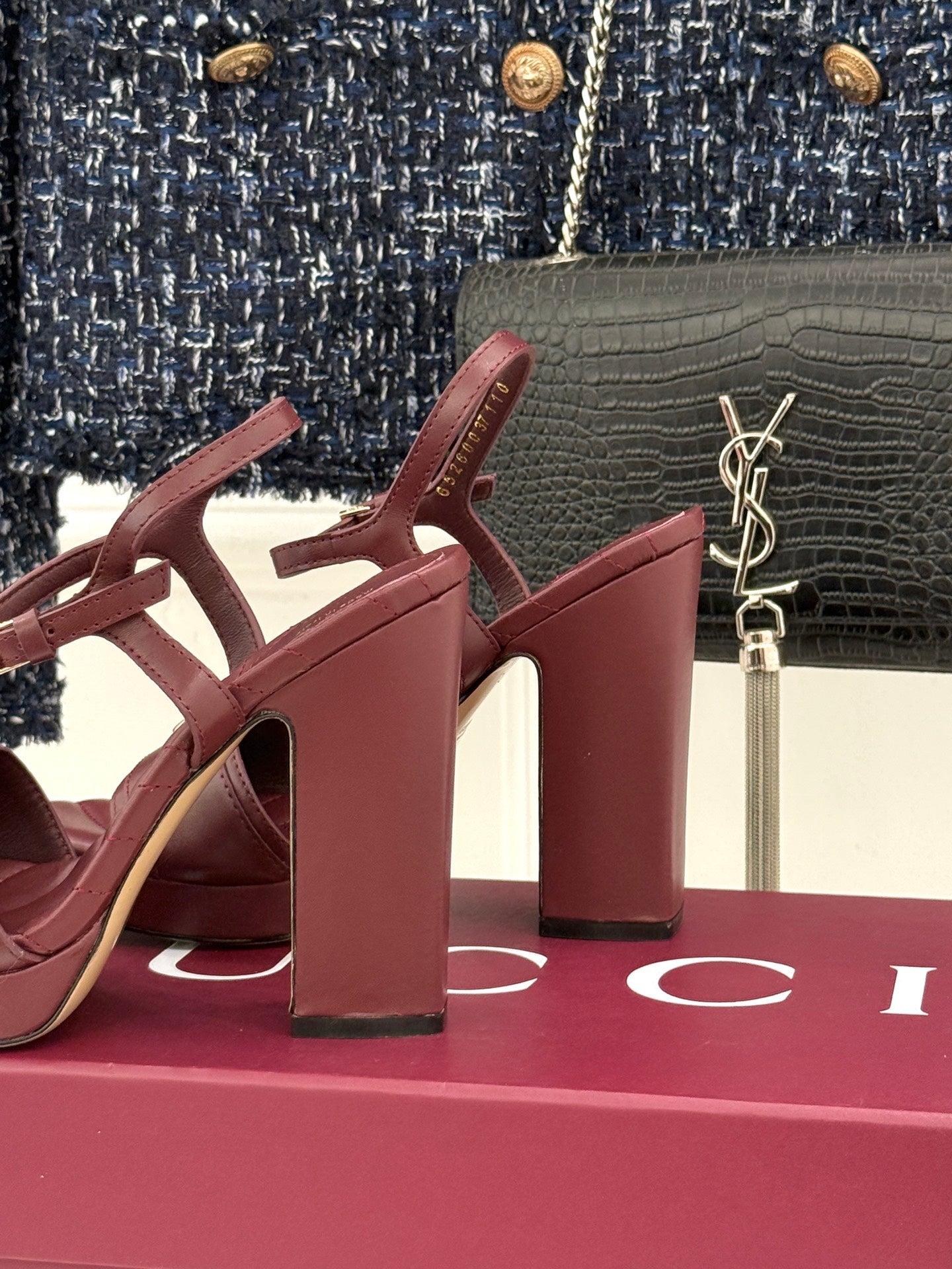 Gucci Metal Double G Platform Heeled Sandals – 26WF