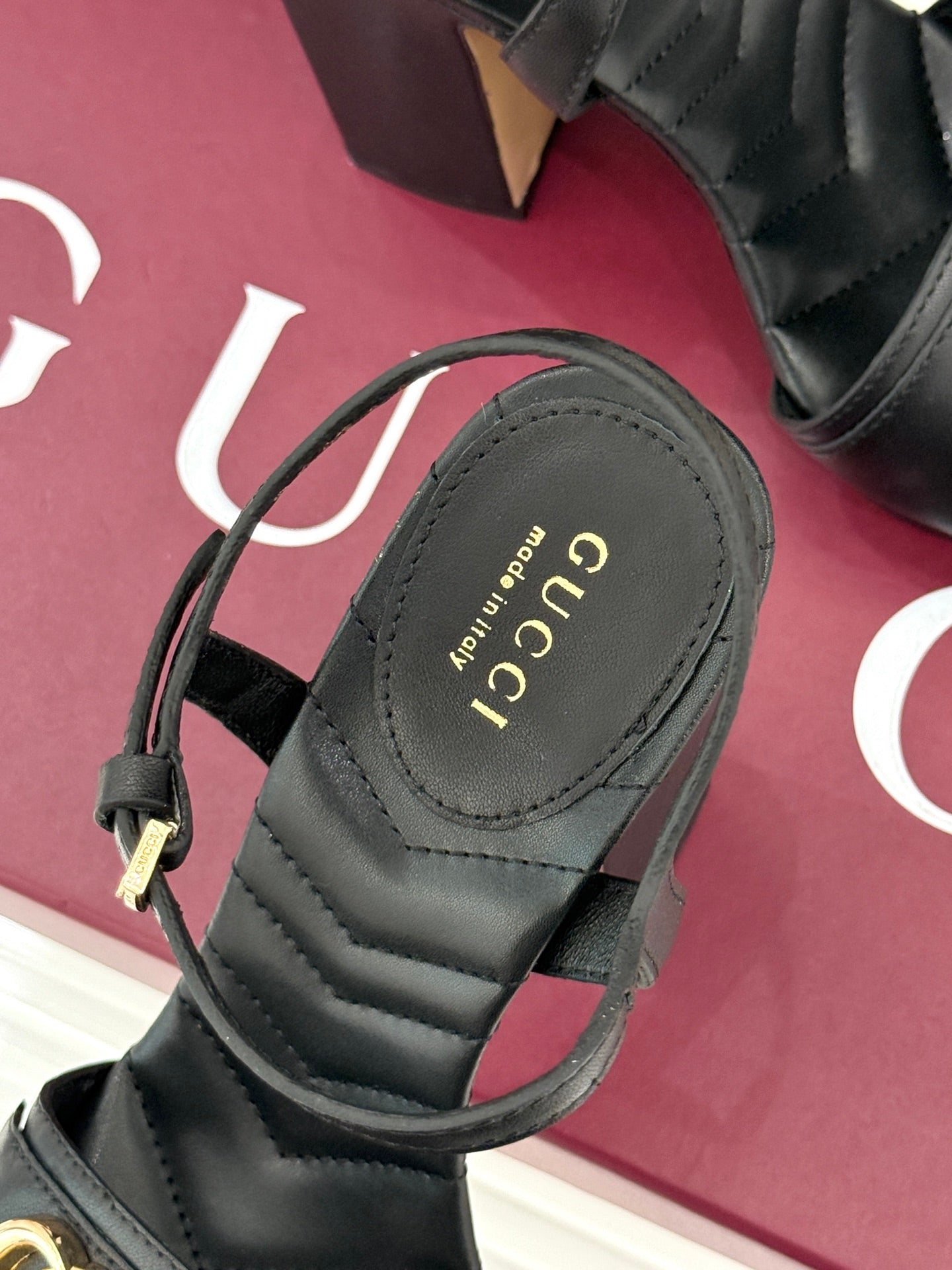 Gucci Metal Double G Platform Heeled Sandals – 26WF