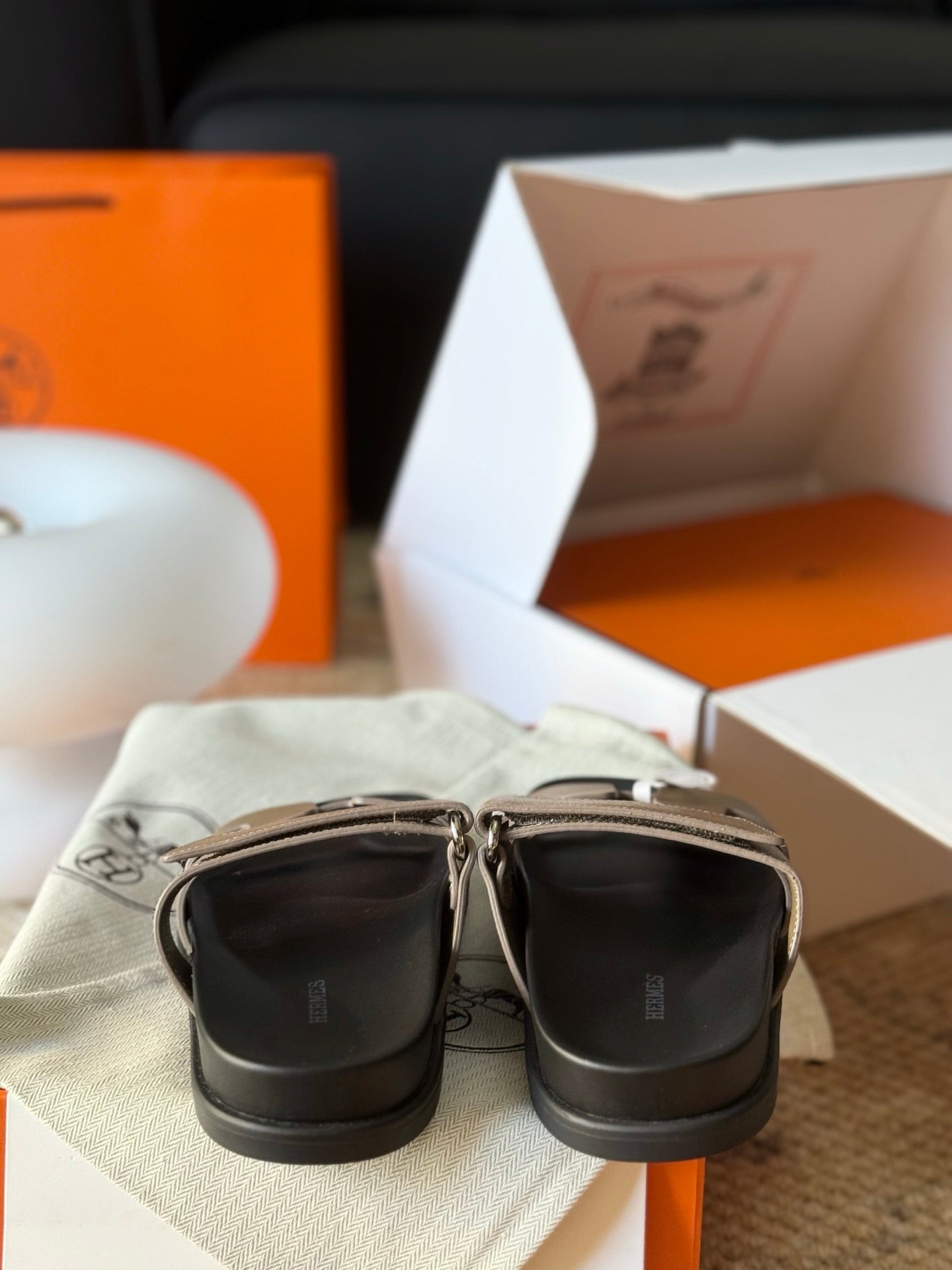 Hermès Chypre Leather Sandals