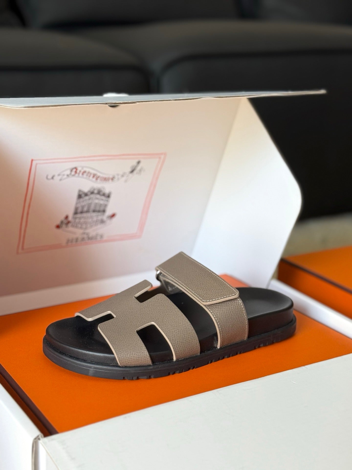 Hermès Chypre Leather Sandals