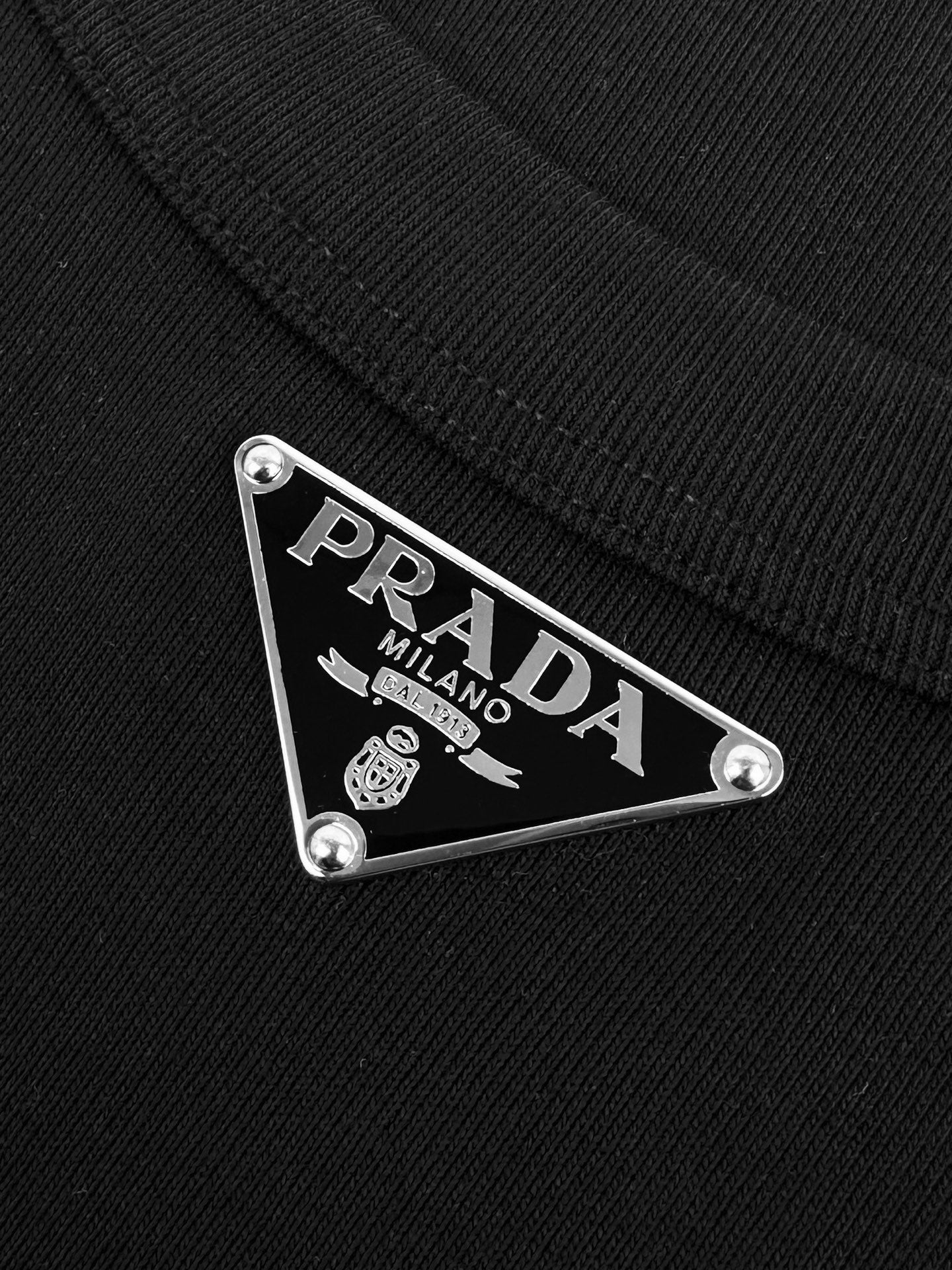 Prada Triangle Logo Cropped Tank Top