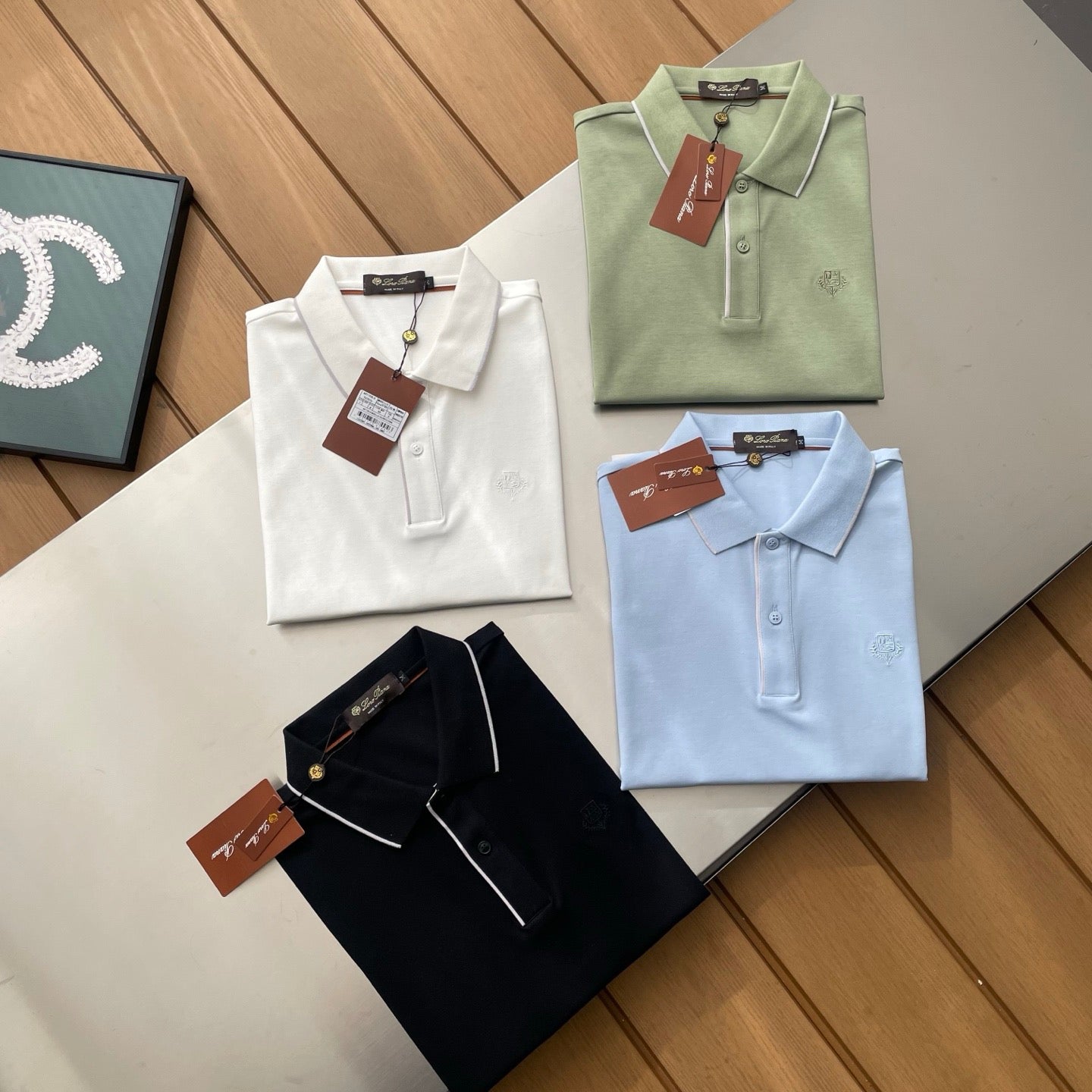 Loro Piana Embossed Embroidery Ice Silk Polo Shirt – 2026SS