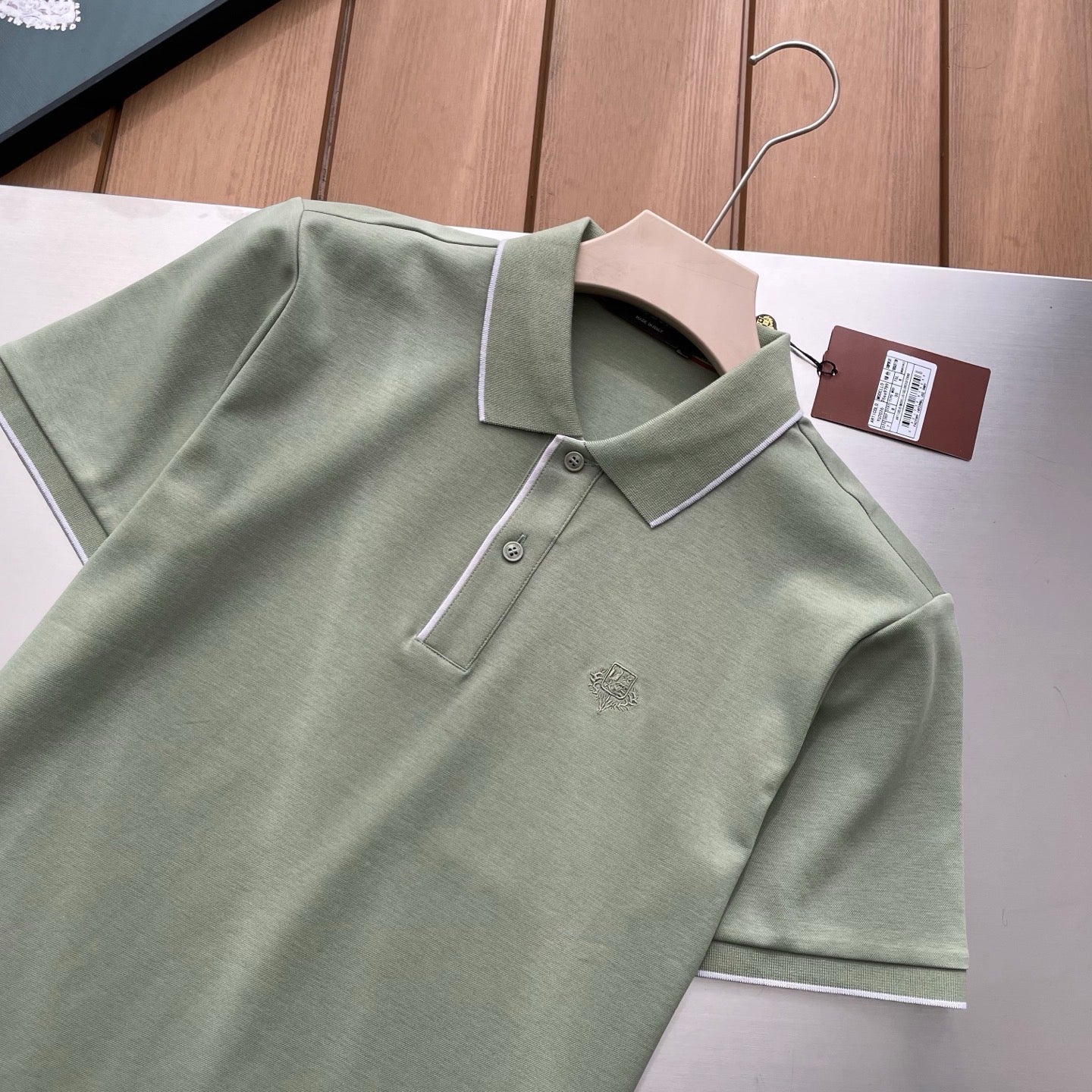 Loro Piana Embossed Embroidery Ice Silk Polo Shirt – 2026SS
