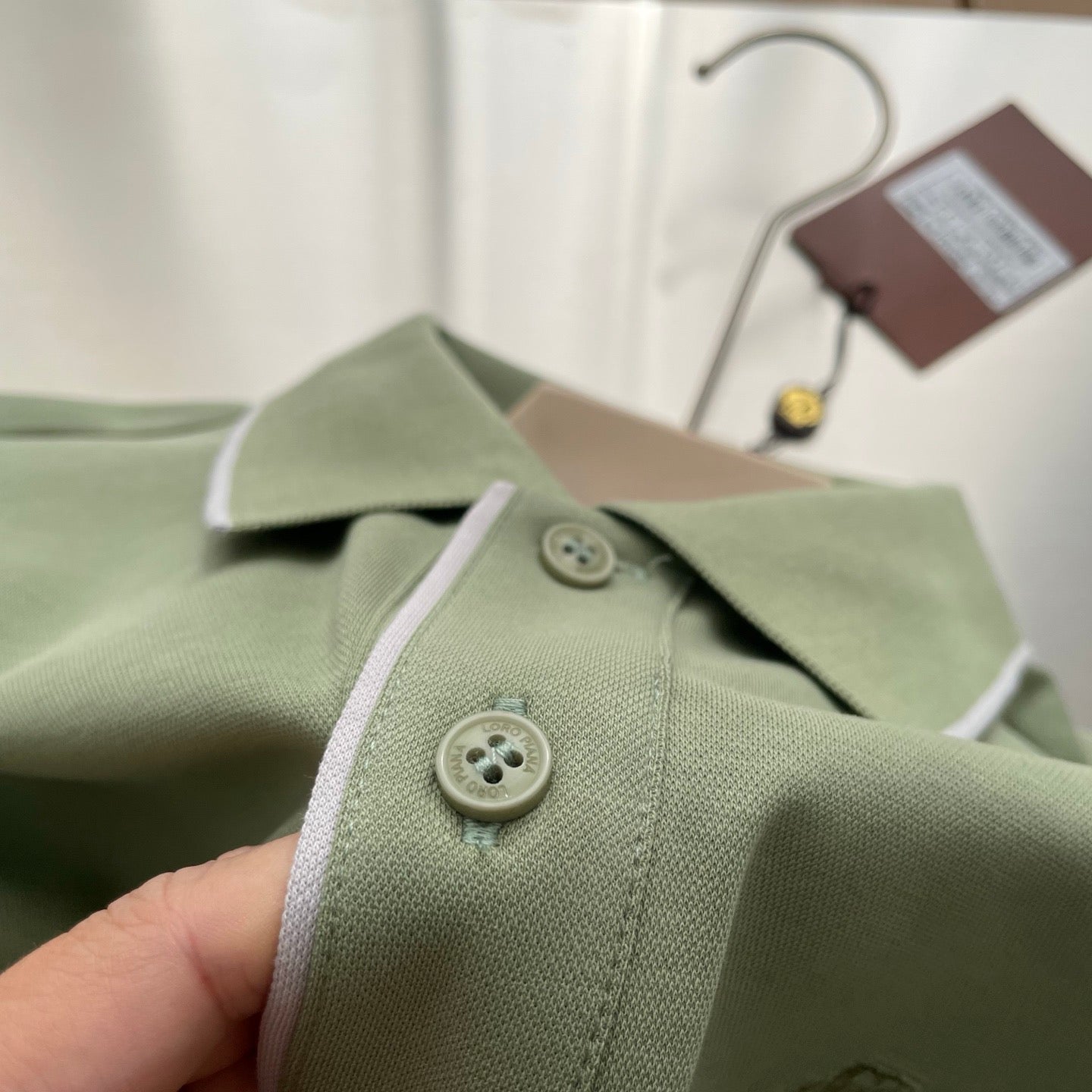 Loro Piana Embossed Embroidery Ice Silk Polo Shirt – 2026SS
