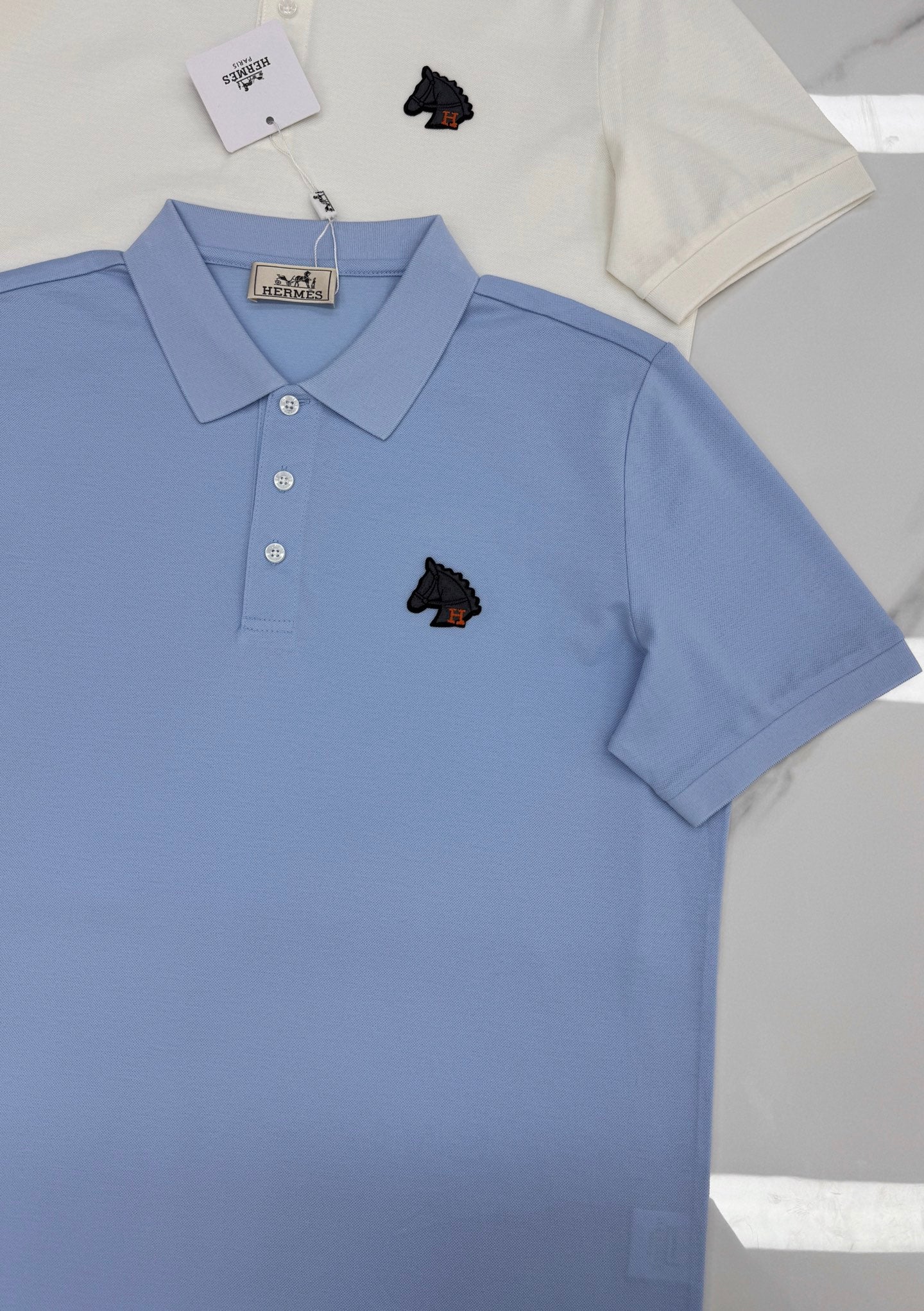 Hermès 3D Horse Flocking Polo Shirt