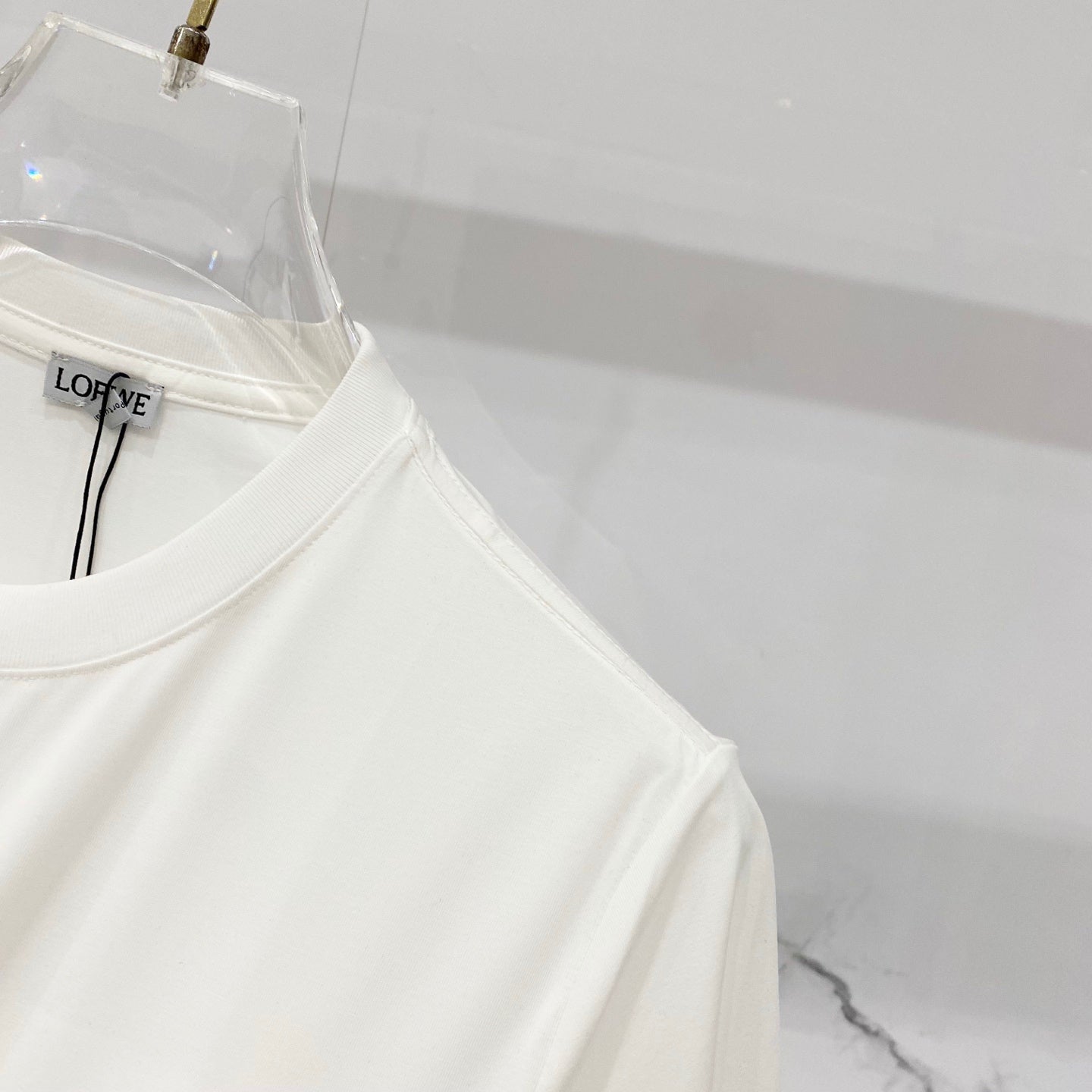Loewe Rabbit Embroidery Mercerized Cotton T-Shirt