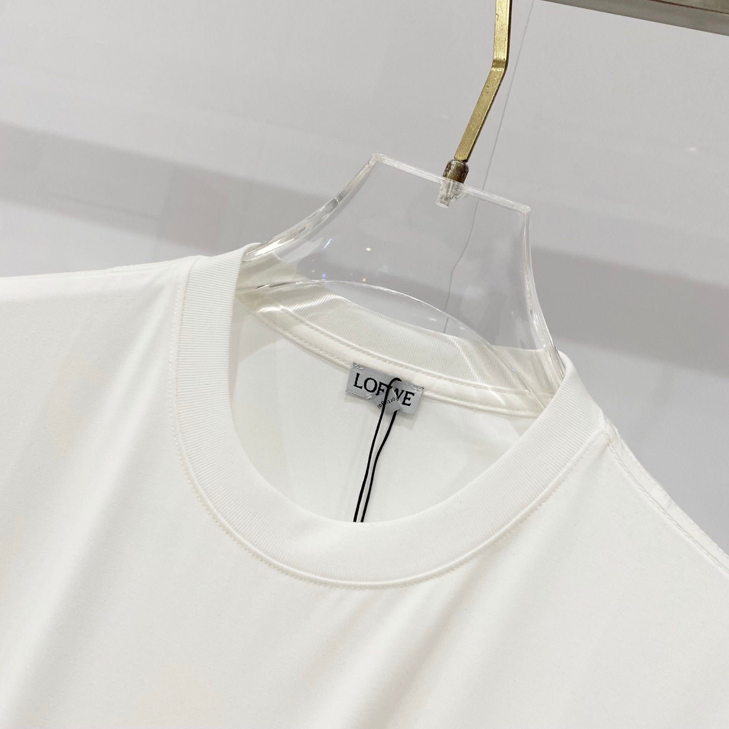 Loewe Rabbit Embroidery Mercerized Cotton T-Shirt