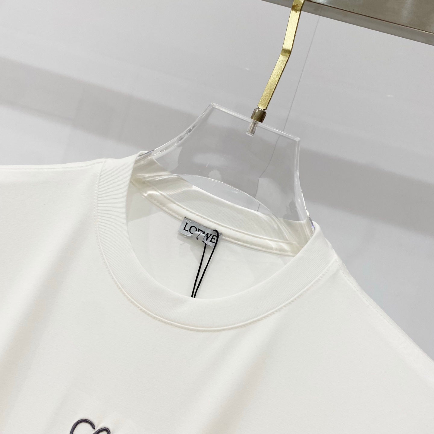 Loewe Mercerized Cotton Embroidered Logo T-Shirt