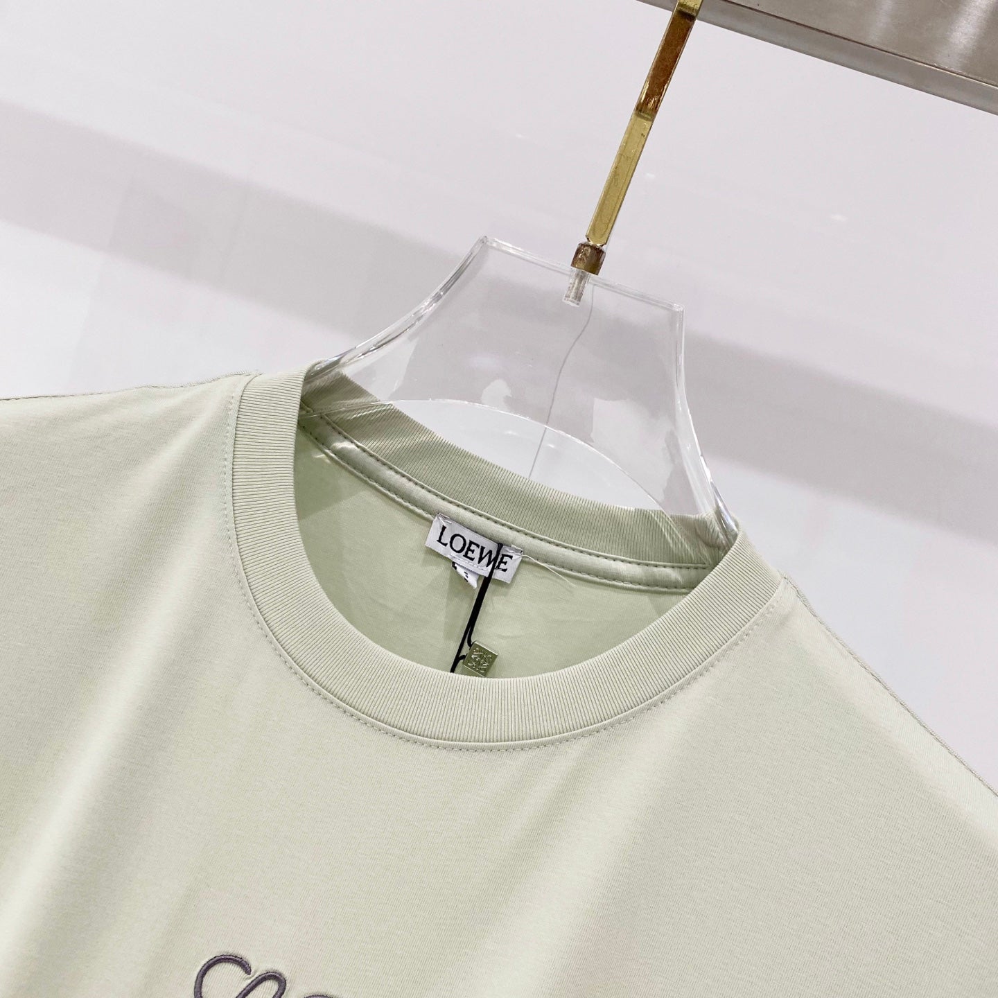 Loewe Mercerized Cotton Embroidered Logo T-Shirt