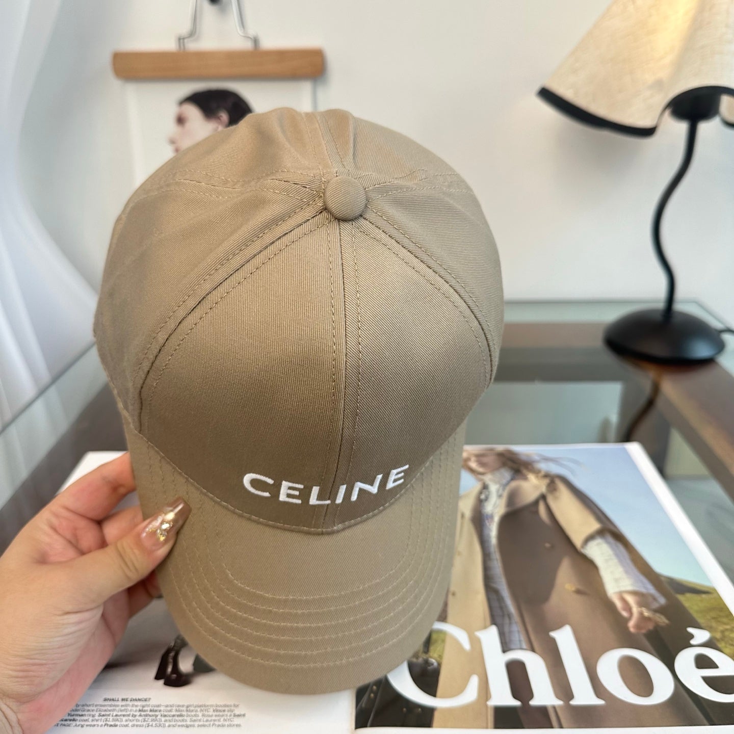 Celine Minimalist Logo Baseball Cap