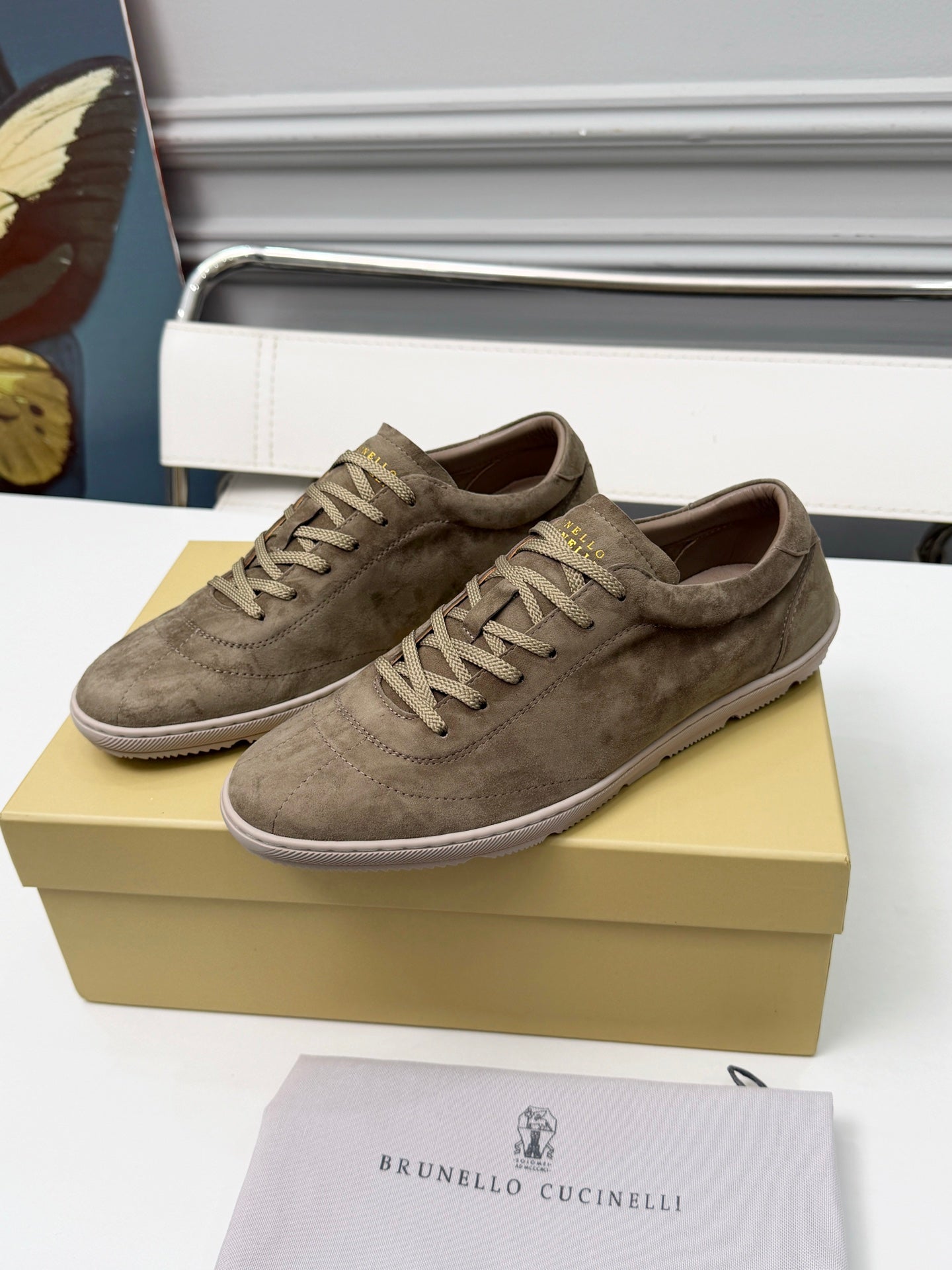Brunello Cucinelli Cashmere Skate Sneakers
