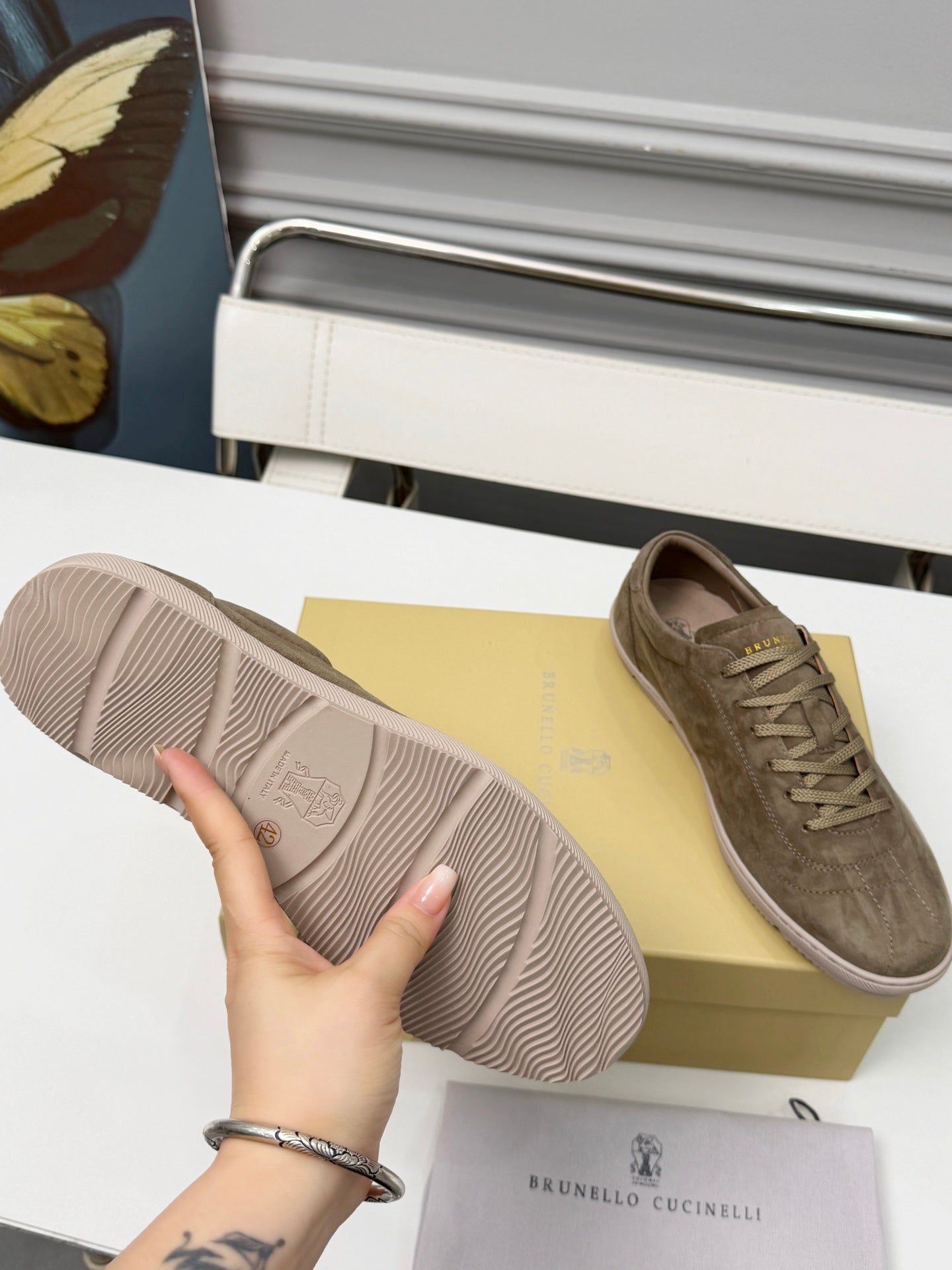 Brunello Cucinelli Cashmere Skate Sneakers