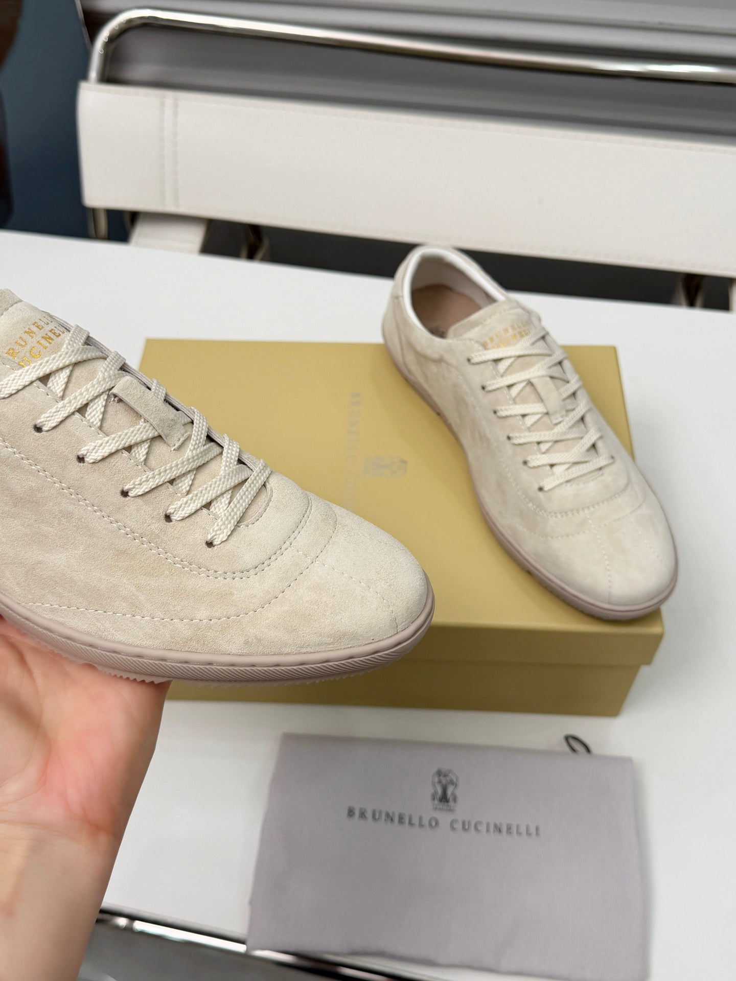Brunello Cucinelli Cashmere Skate Sneakers