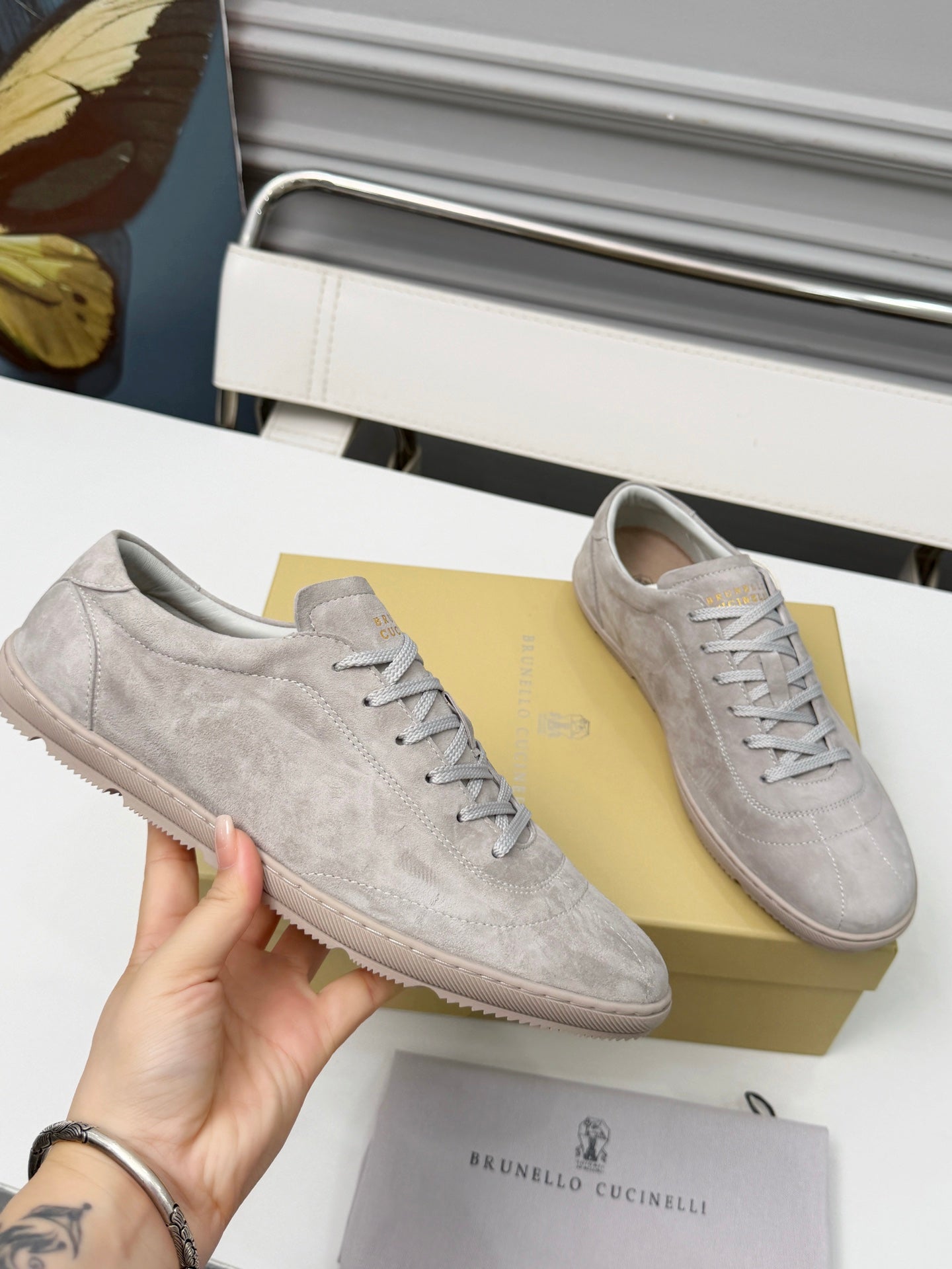 Brunello Cucinelli Cashmere Skate Sneakers