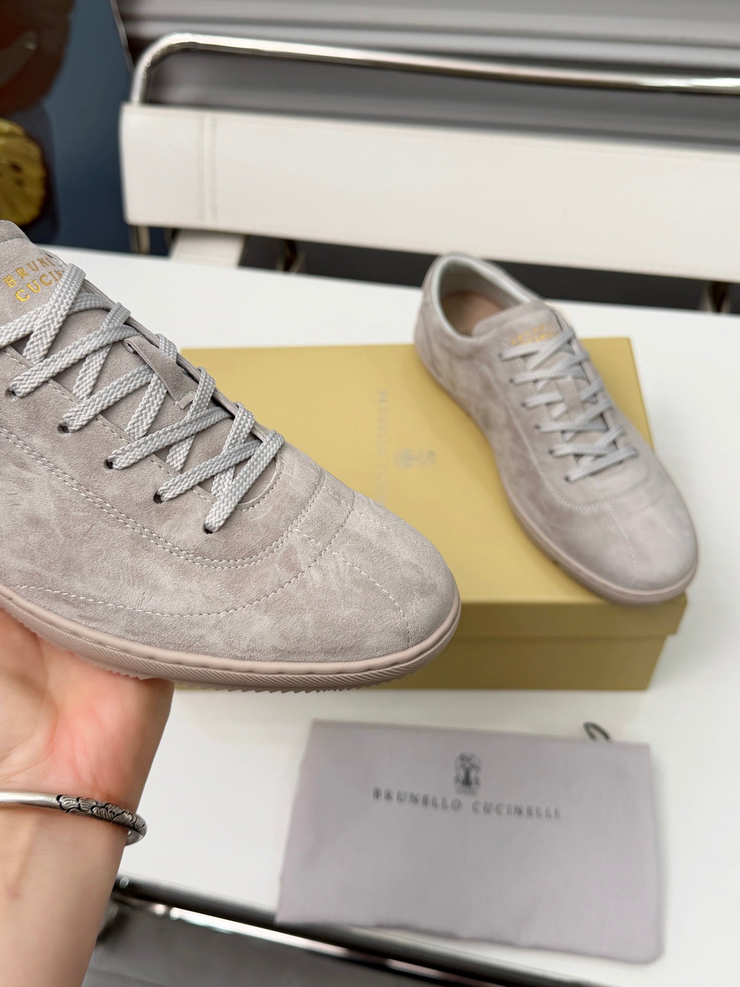Brunello Cucinelli Cashmere Skate Sneakers