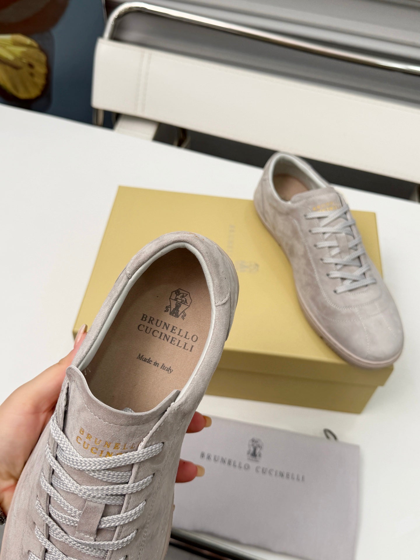 Brunello Cucinelli Cashmere Skate Sneakers