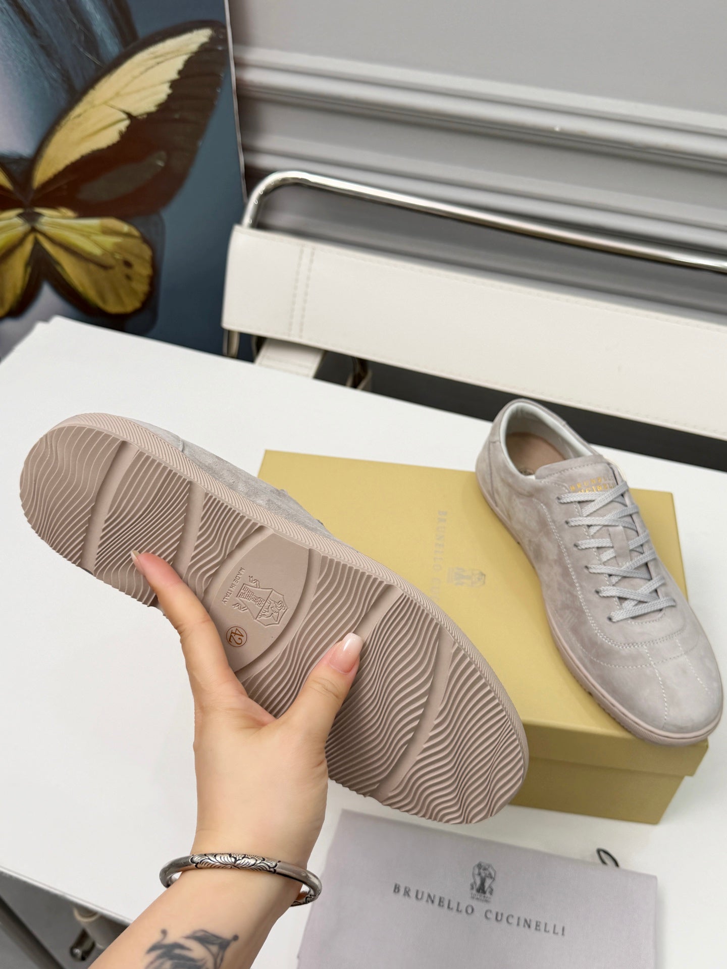 Brunello Cucinelli Cashmere Skate Sneakers
