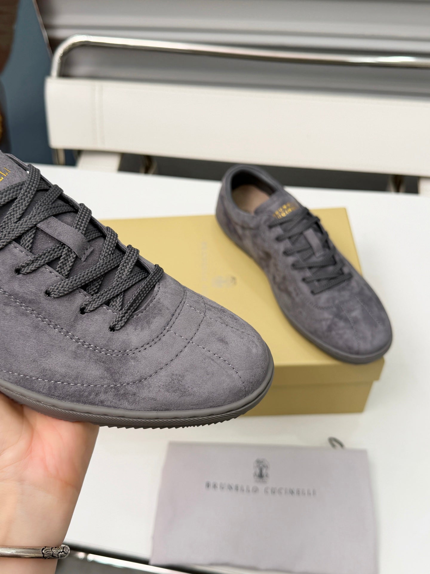 Brunello Cucinelli Cashmere Skate Sneakers