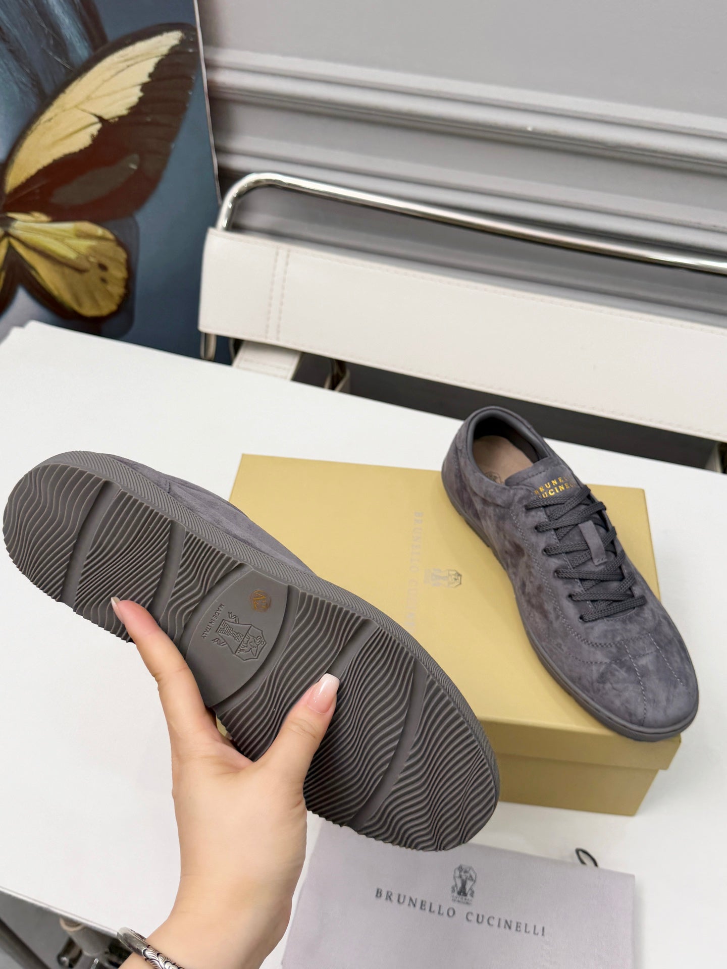 Brunello Cucinelli Cashmere Skate Sneakers