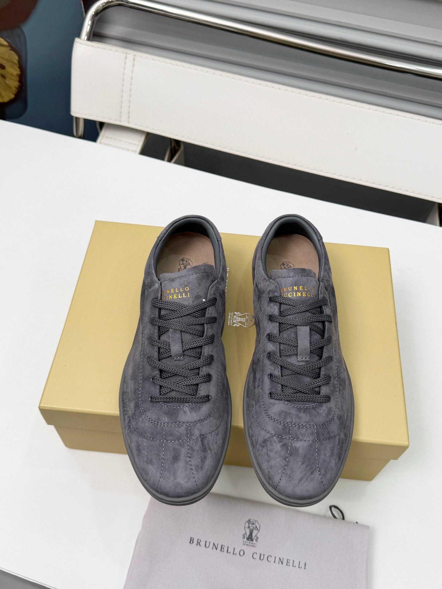 Brunello Cucinelli Cashmere Skate Sneakers