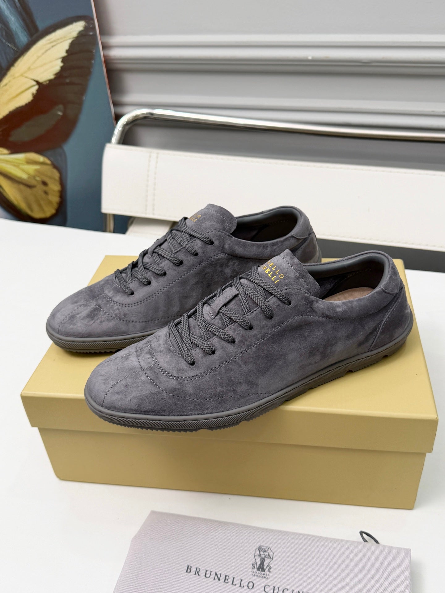 Brunello Cucinelli Cashmere Skate Sneakers