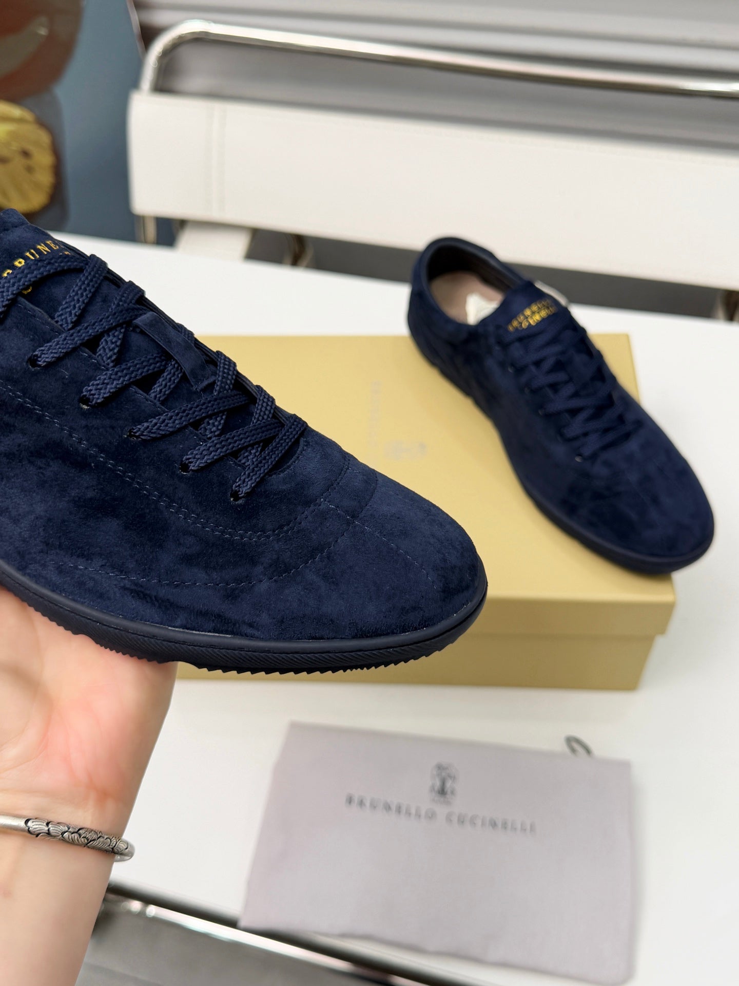 Brunello Cucinelli Cashmere Skate Sneakers