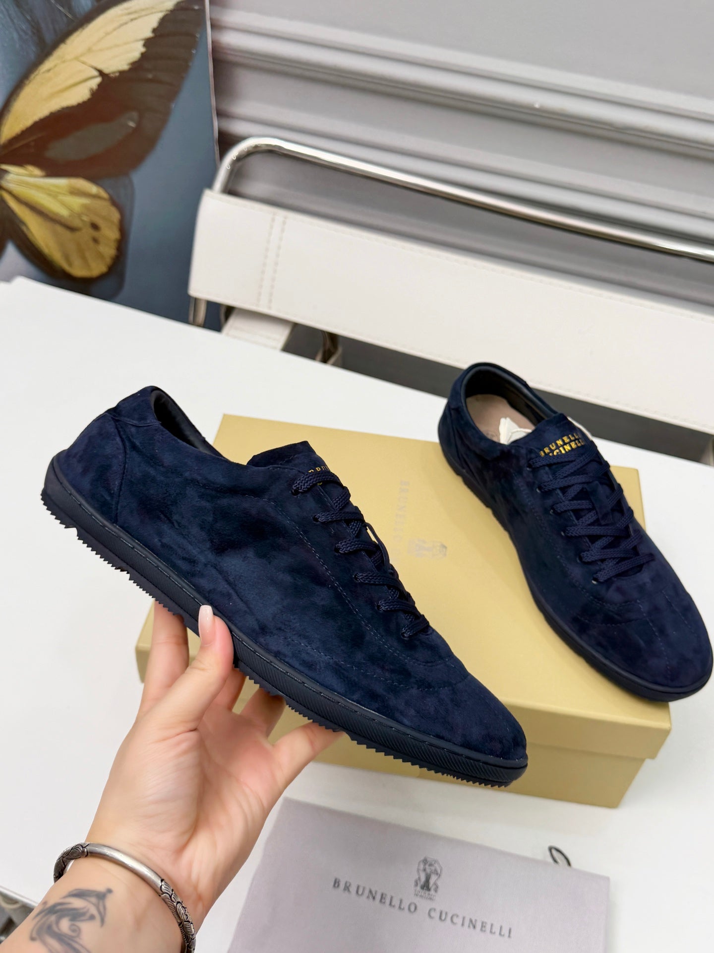 Brunello Cucinelli Cashmere Skate Sneakers