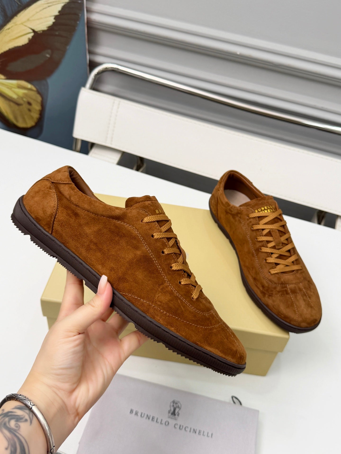Brunello Cucinelli Cashmere Skate Sneakers