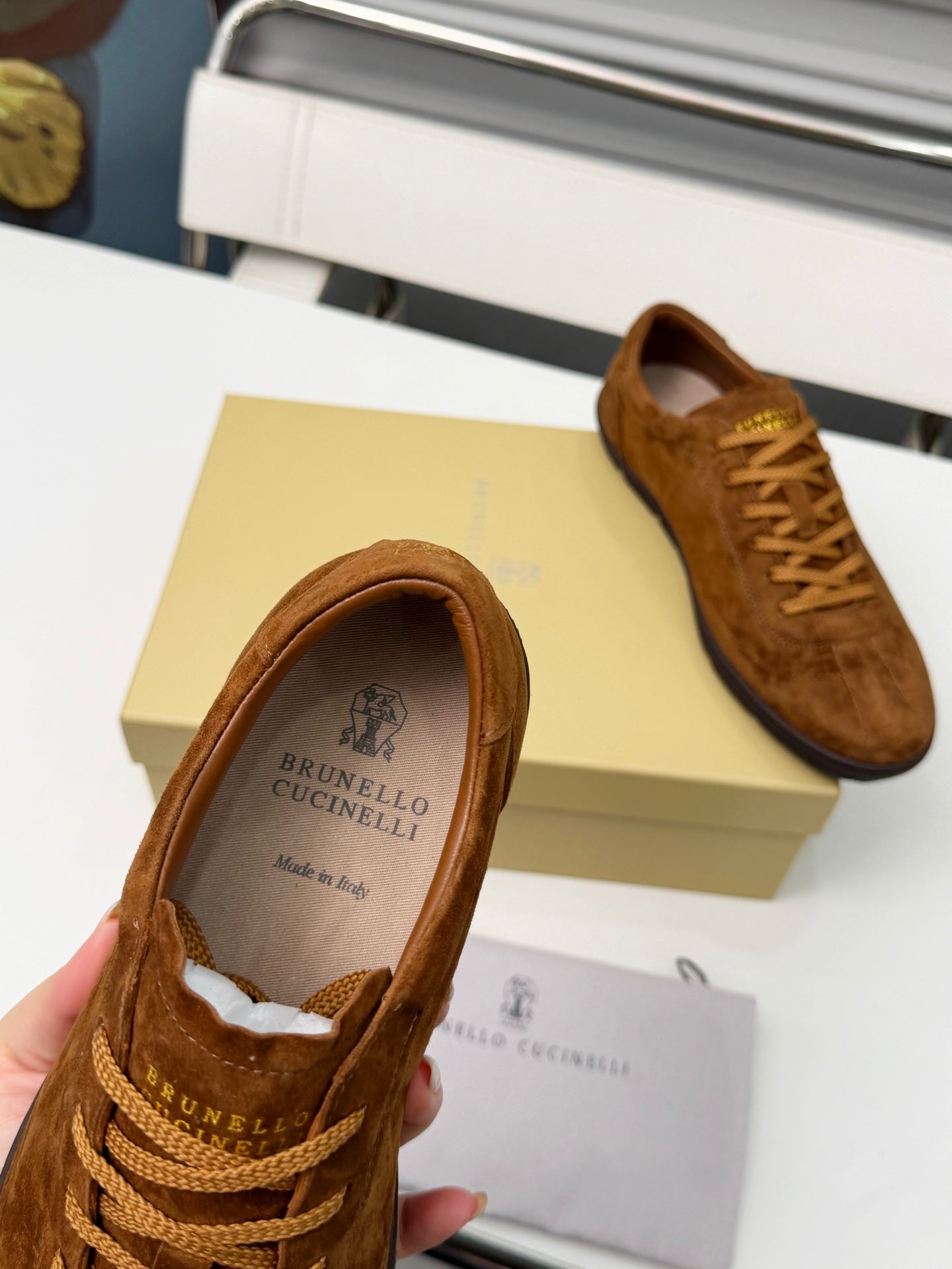 Brunello Cucinelli Cashmere Skate Sneakers