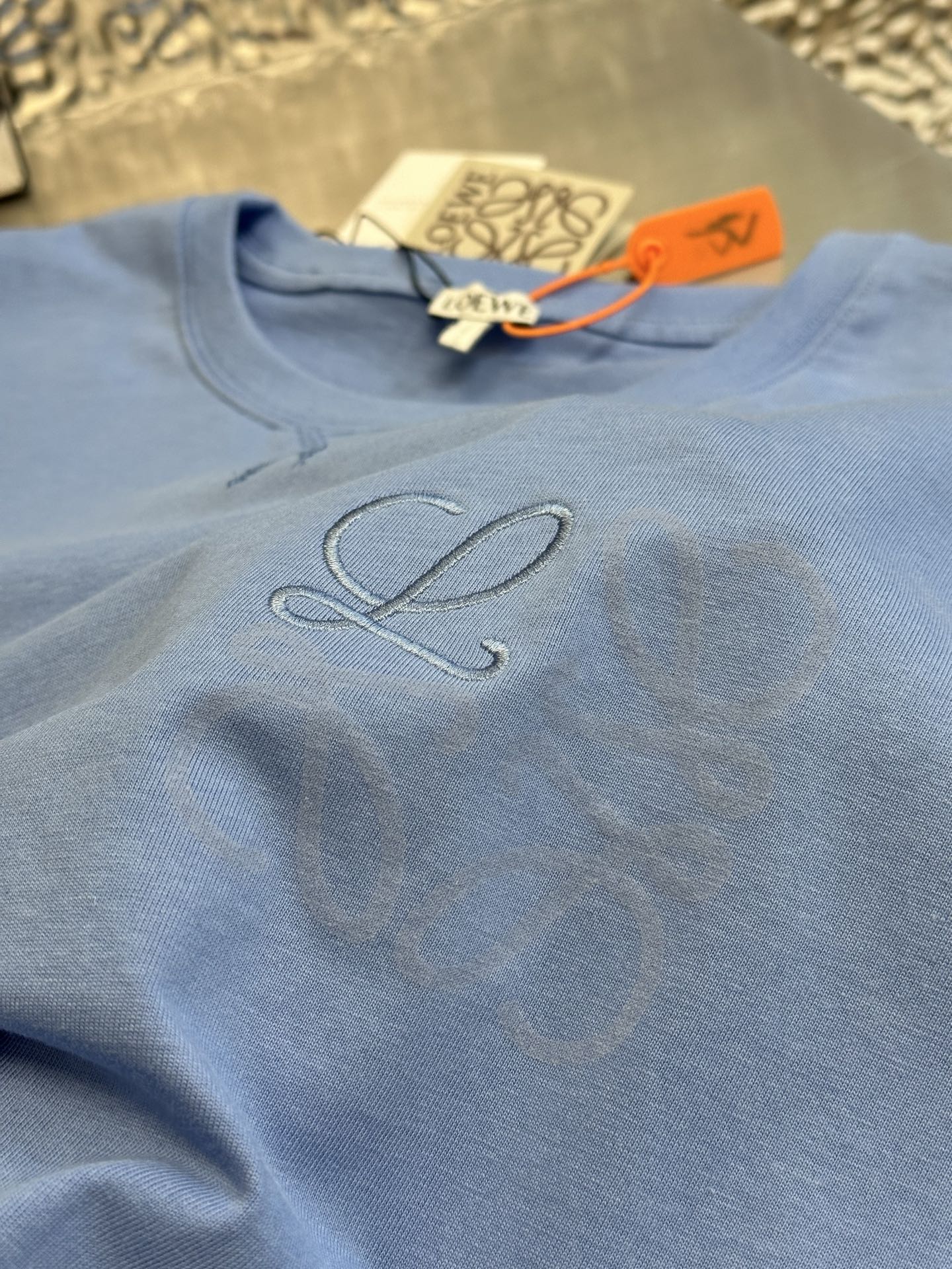 Loewe Anagram Embroidered Cotton T-Shirt
