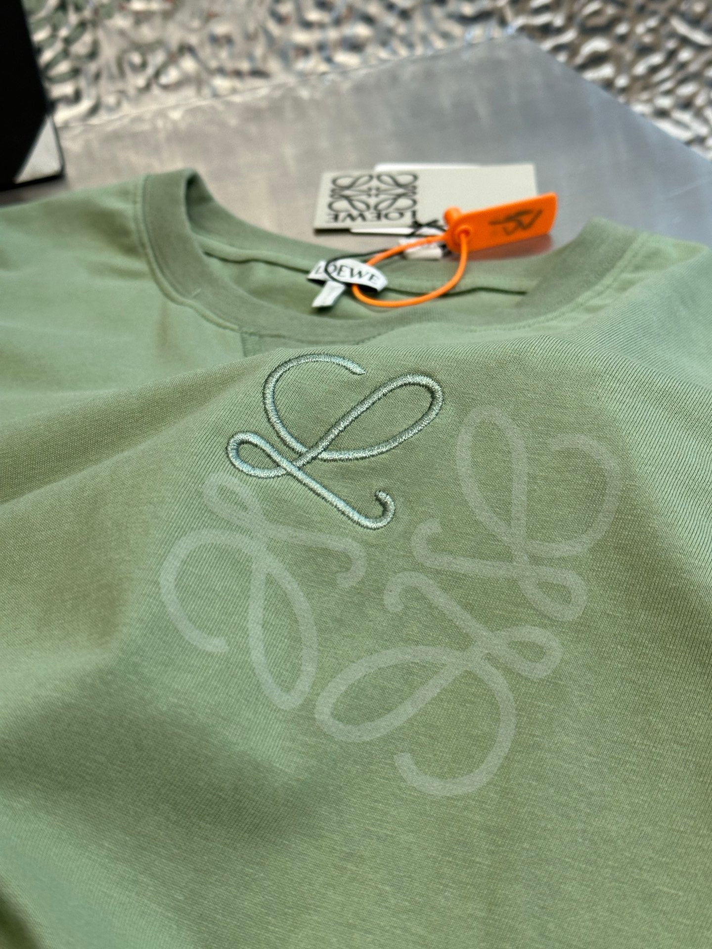 Loewe Anagram Embroidered Cotton T-Shirt
