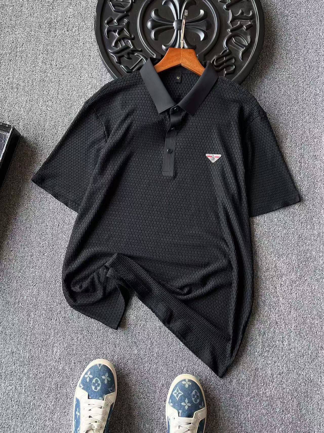 Prada Seamless Nylon-Spandex Polo Shirt