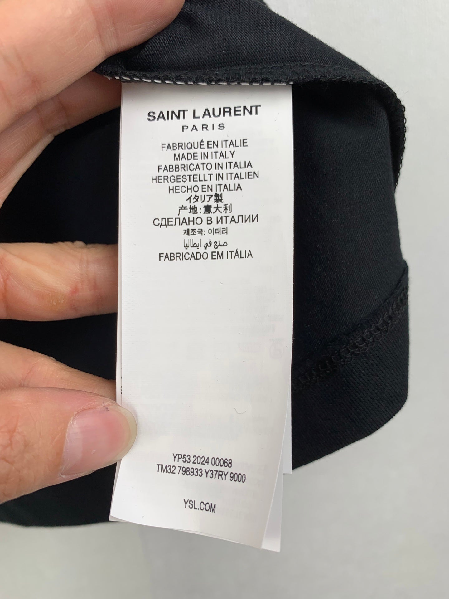 Saint Laurent Simple Logo Patch T-Shirt