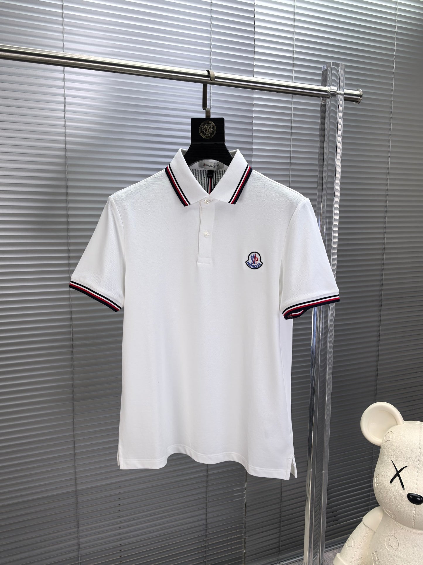 Moncler Embroidered Logo Pique Cotton Polo Shirt – Spring/Summer Collection – 2026SS