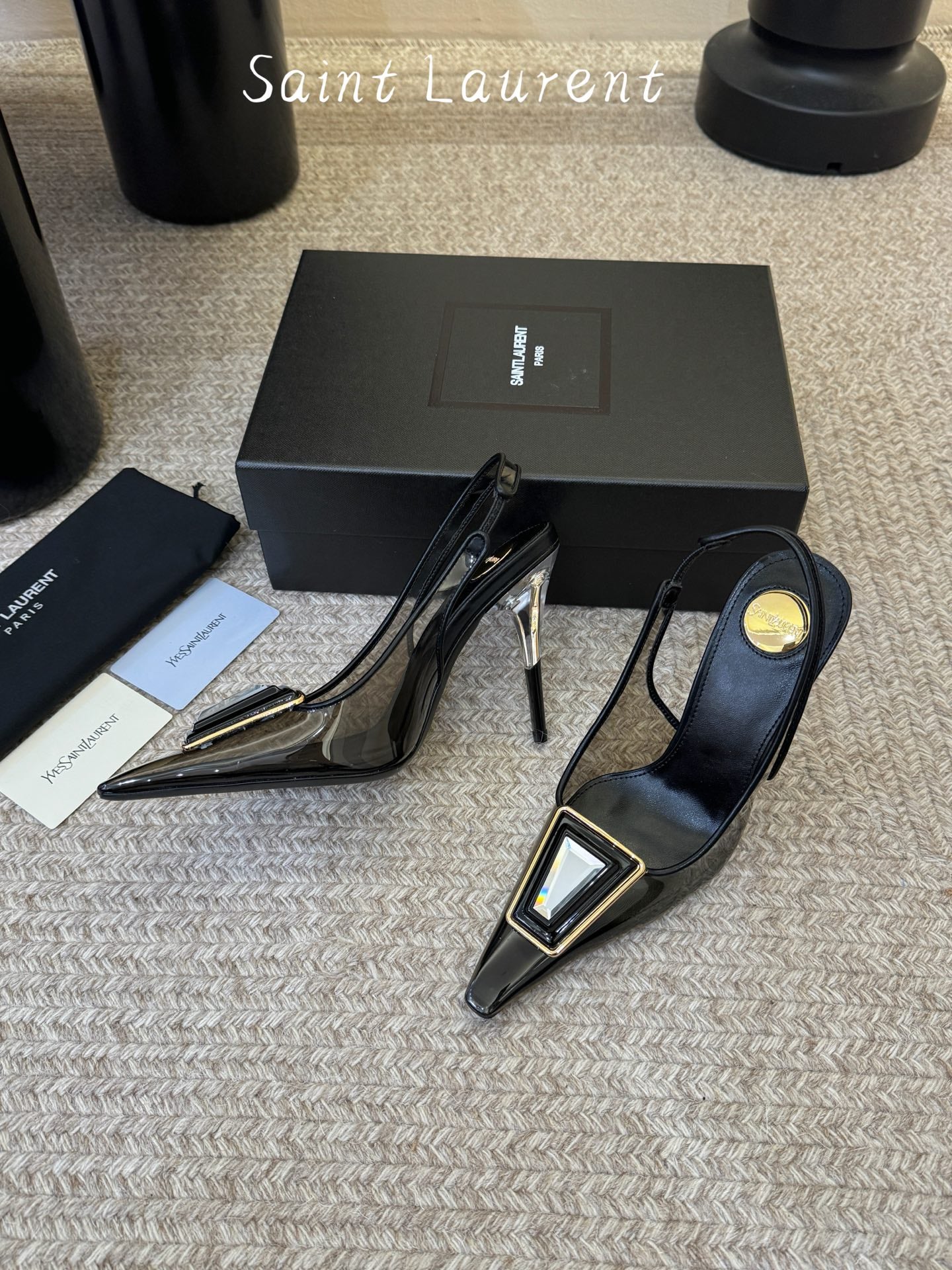 Saint Laurent Pointed-Toe Strappy Heeled Sandals – 26SS